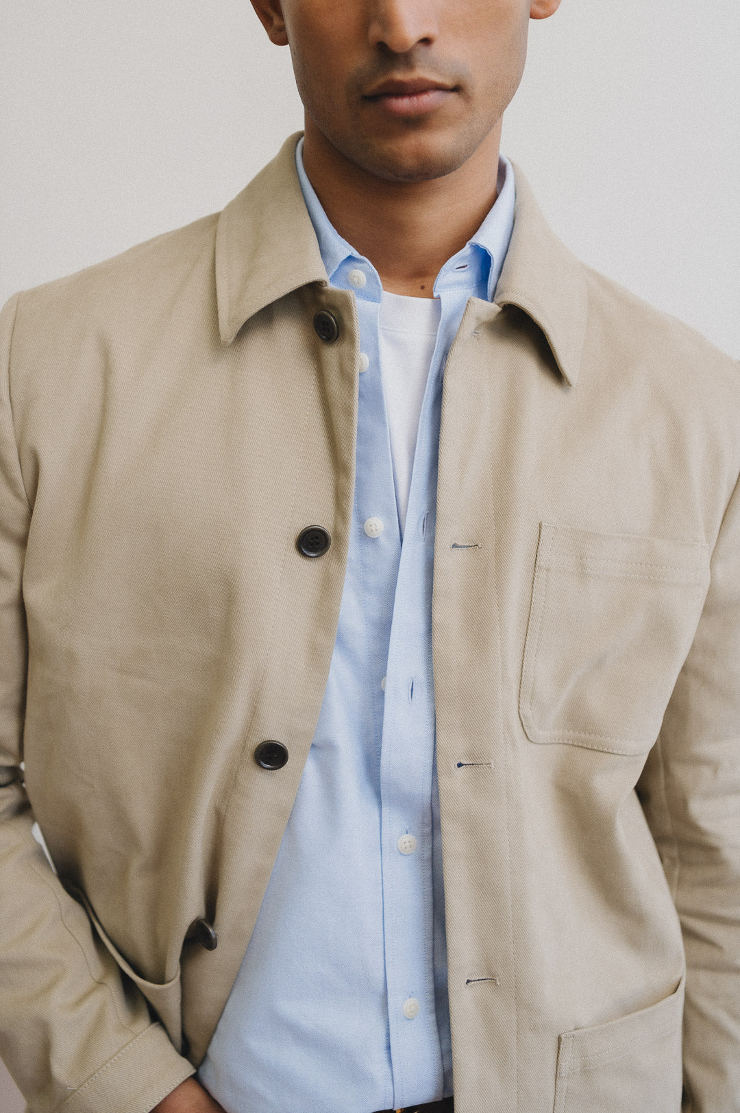 Khaki Cotton Chore Jacket, Chore Jacket - SIRPLUS