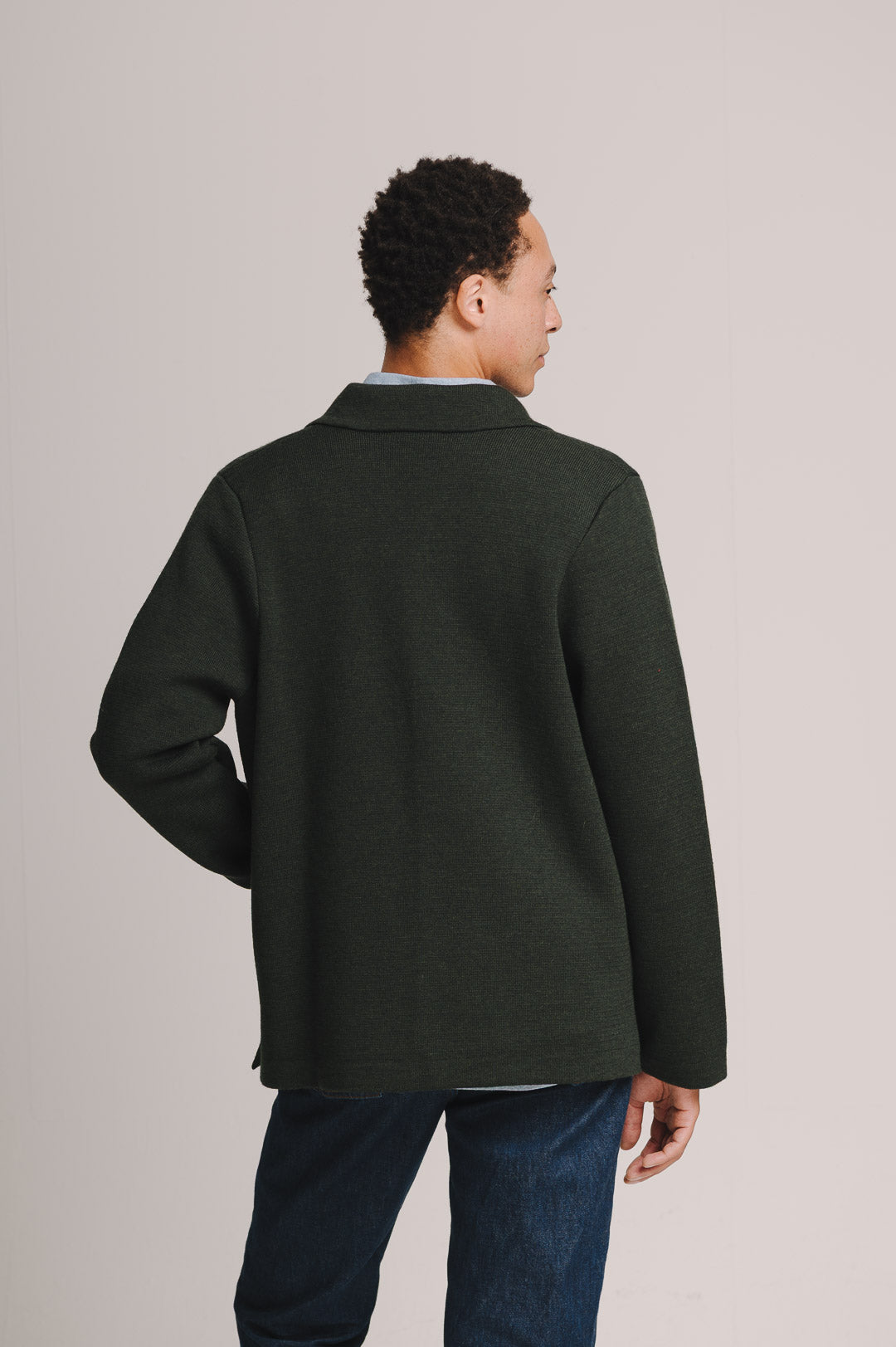 Pine Green Merino Knit Jacket