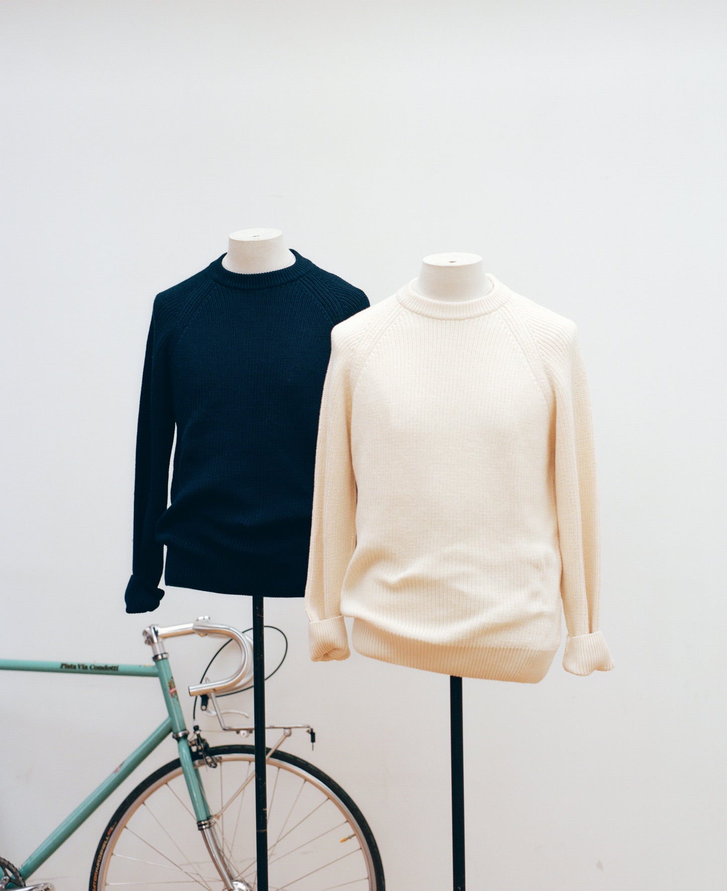 Cream Fisherman Rib Cotton Crew Neck, Crew Neck Jumper - SIRPLUS