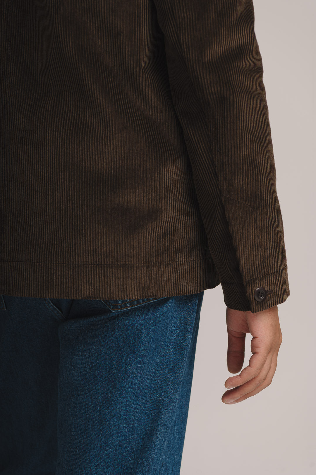 Coffee Cotton-Corduroy Chore Jacket