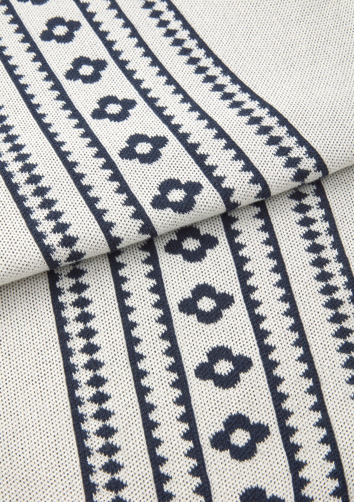 Navy Flower Jacquard Polo, Polo Shirt - SIRPLUS