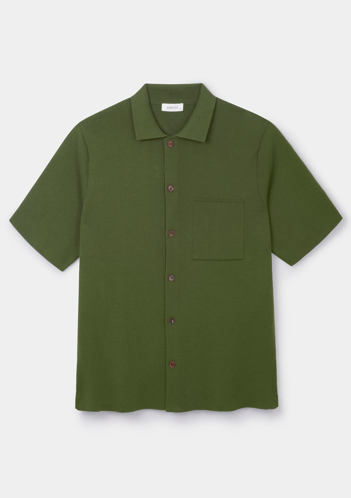 Cactus Green Cotton Knit Polo | SIRPLUS