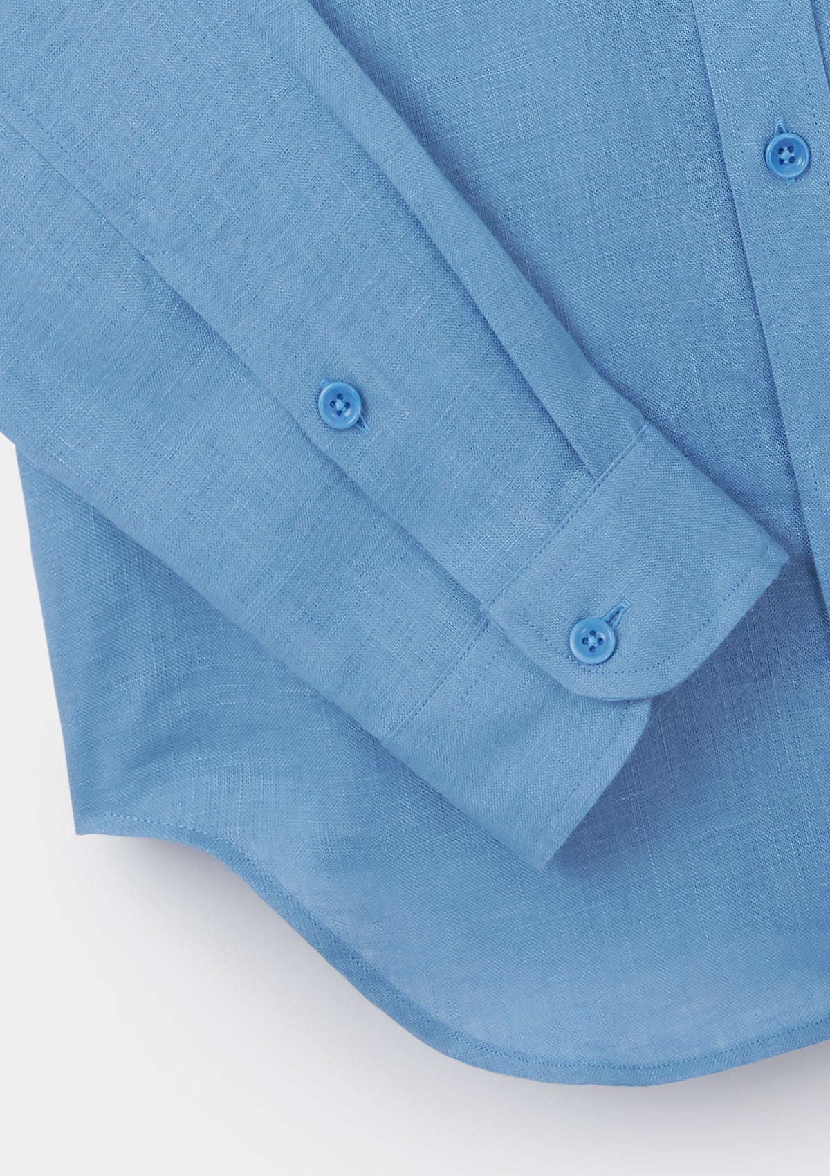Cornflower Blue Linen Grandad Shirt, Grandad Shirt - SIRPLUS