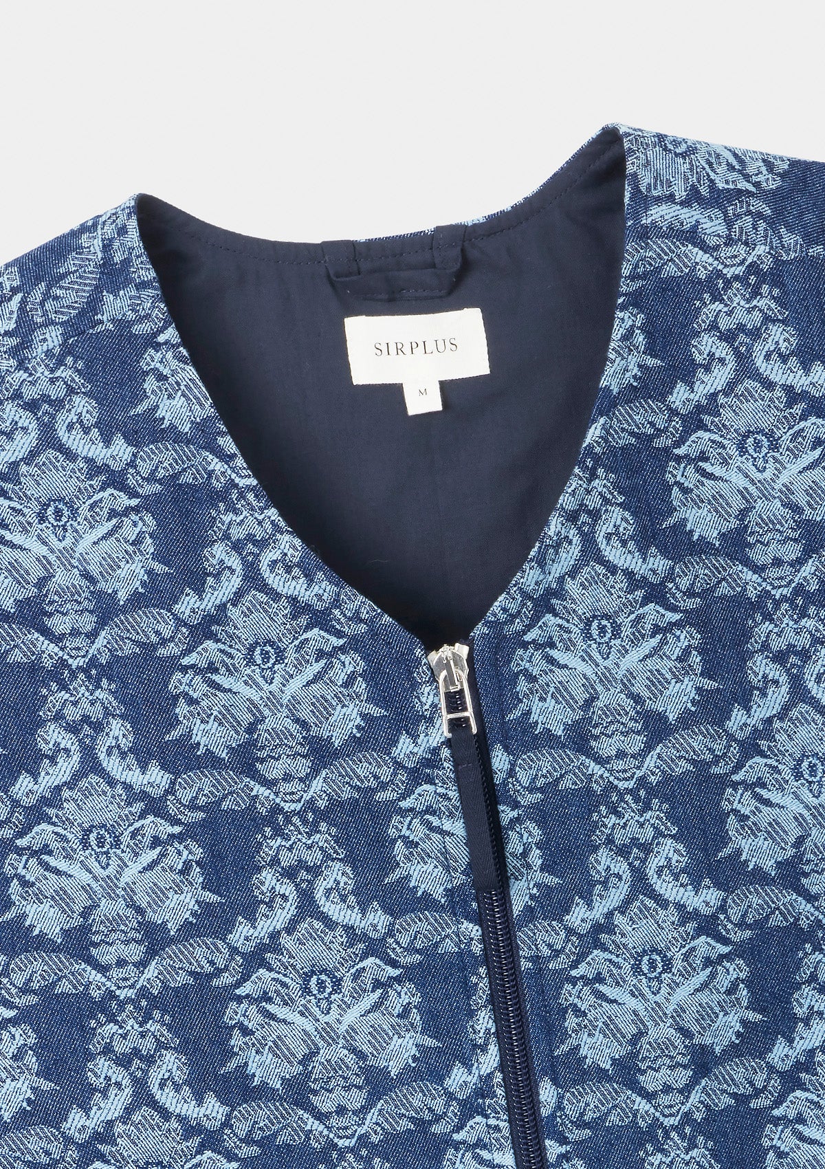 Denim Jacquard Cotton Gilet, Gilet - SIRPLUS