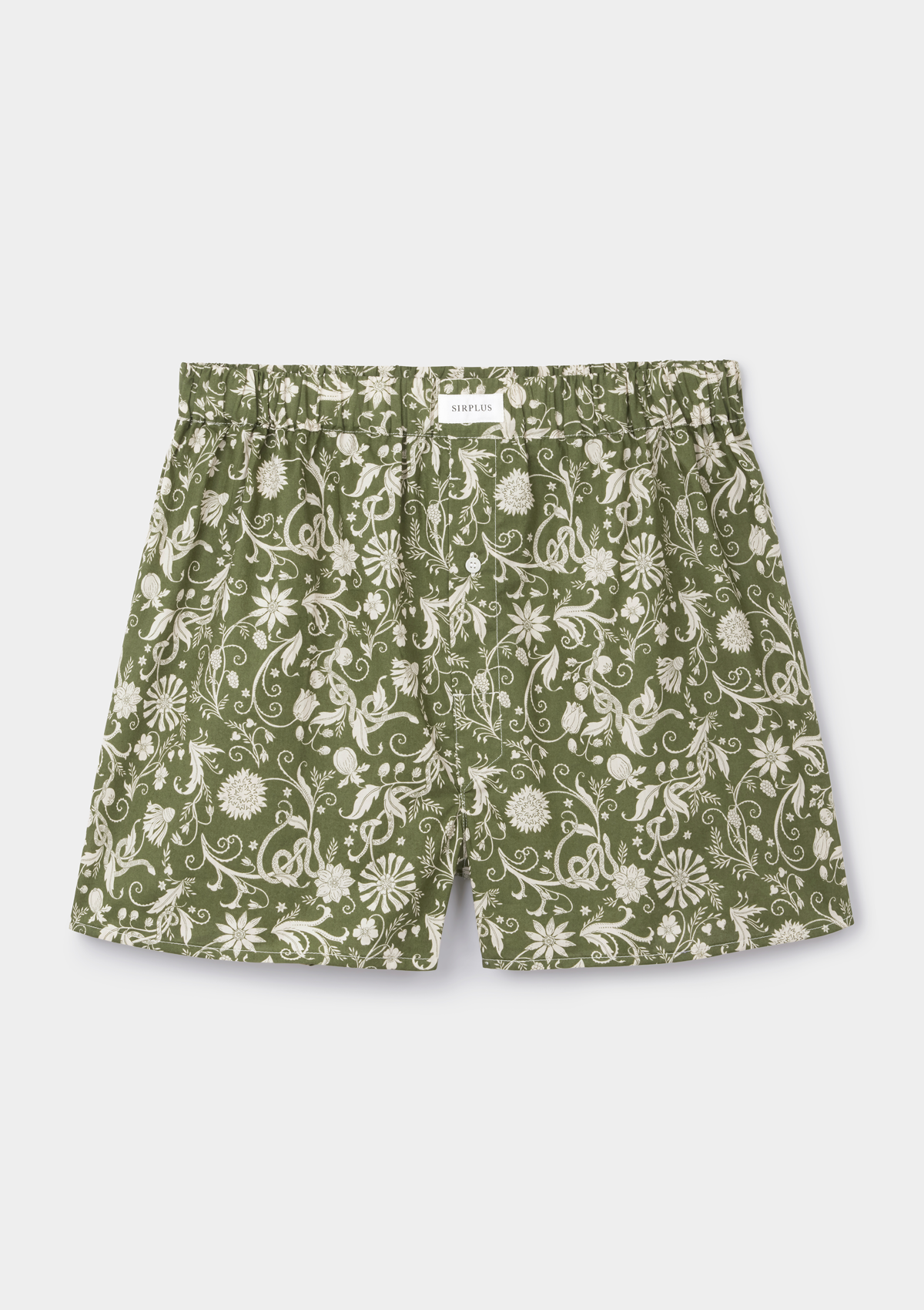 Green Ophidian Boxer Short-Made with Liberty Fabric