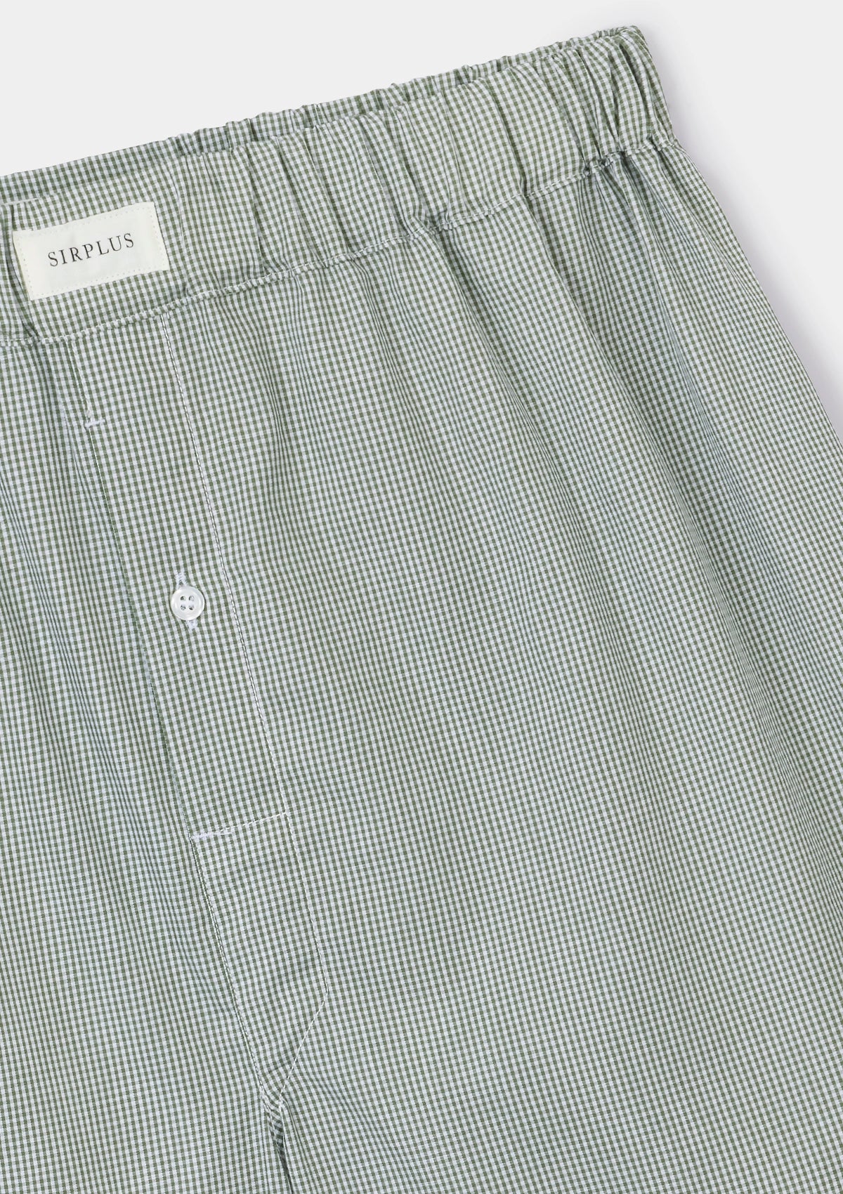 Green Gingham Cotton Boxer Shorts, Boxer Shorts - SIRPLUS