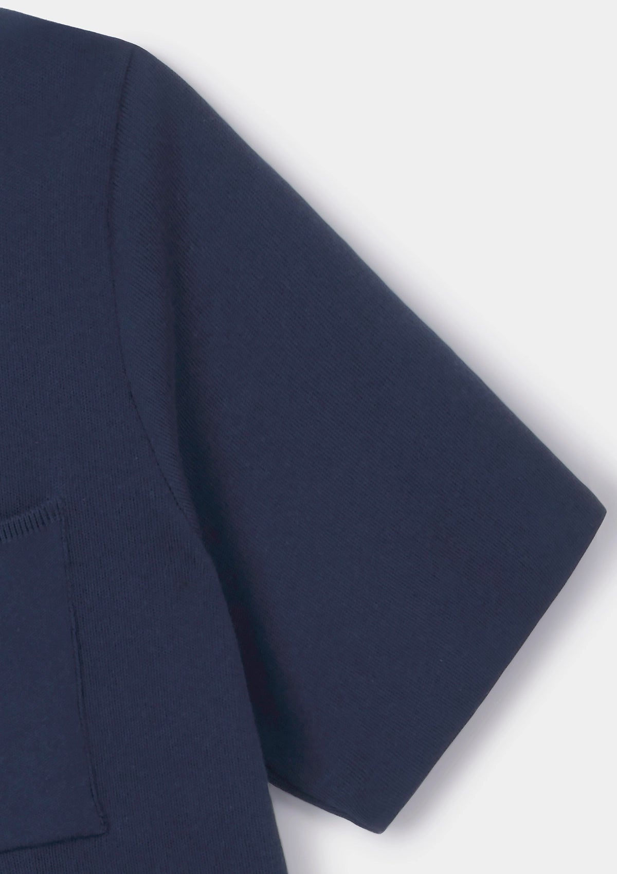 Navy Cotton Knit Polo, Polo Shirt - SIRPLUS