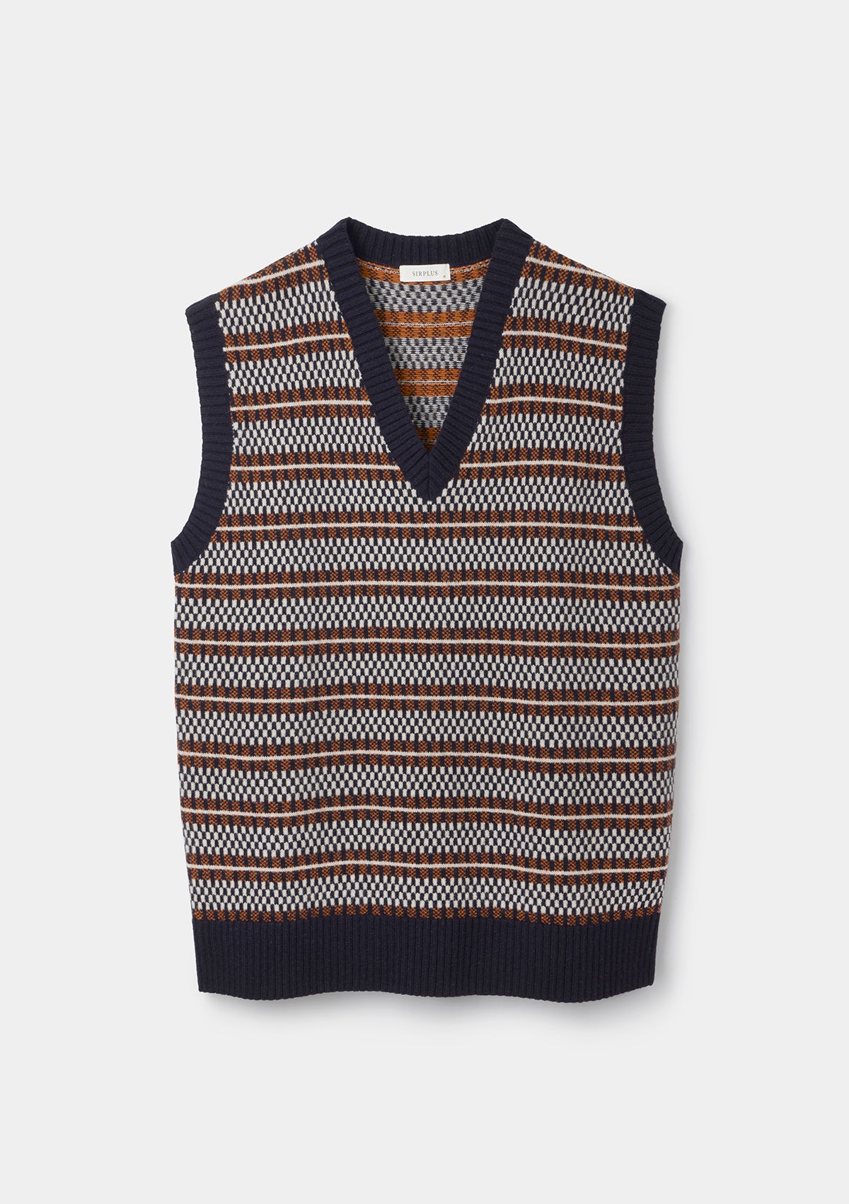 Vest Pattern Sweater Vest Sale SIRPLUS Navy Grid Fair Isle Wool