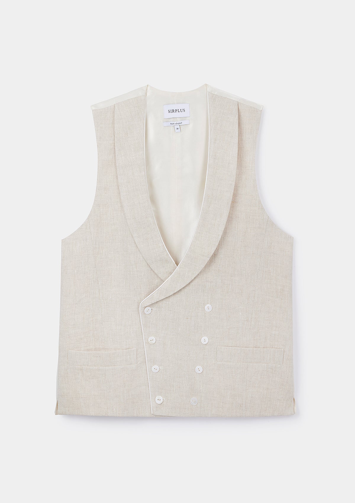 Oatmeal Shawl Lapel Waistcoat SIRPLUS Formal Collection