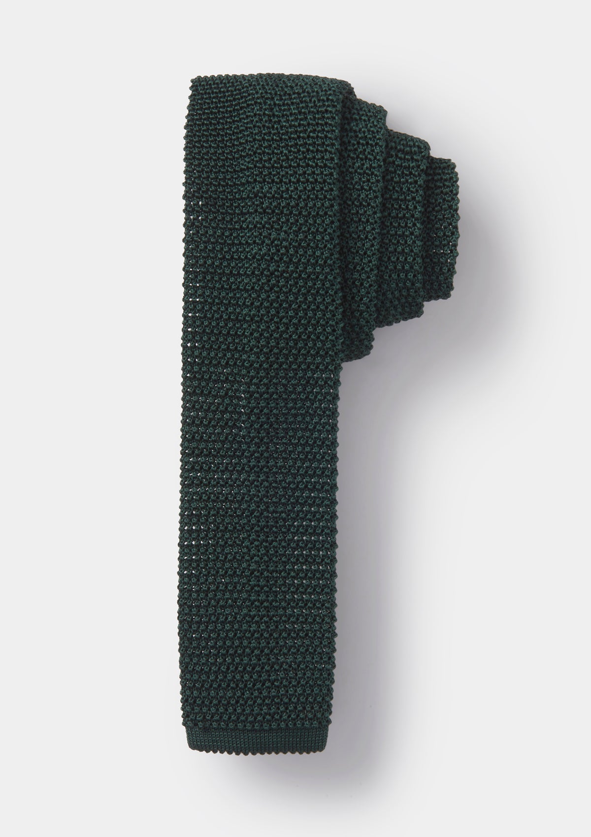 Pine Green Silk Knitted Tie