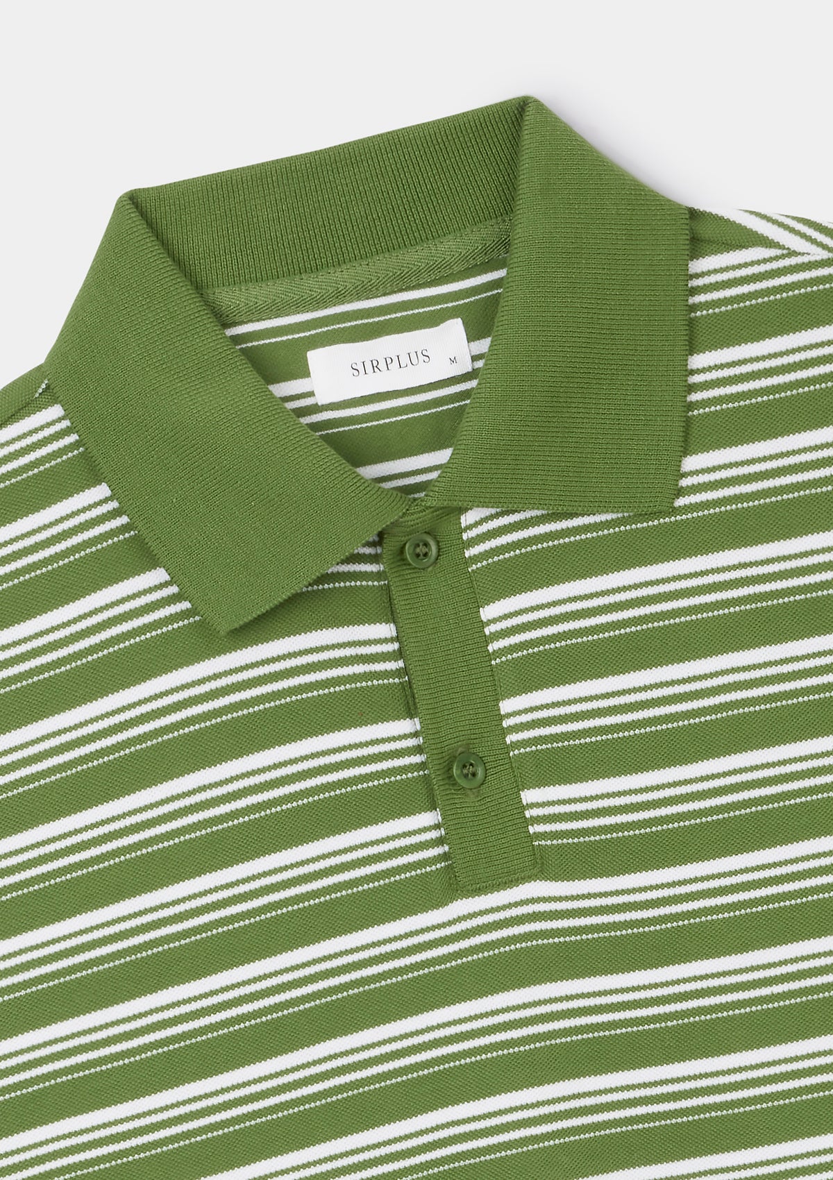 Cactus Green Stripe Tennis Polo, Polo Shirt - SIRPLUS