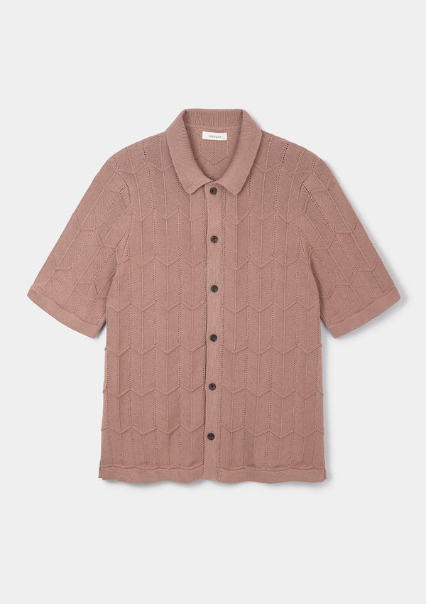Clay Chevron Knit Polo, Polo Shirts - SIRPLUS