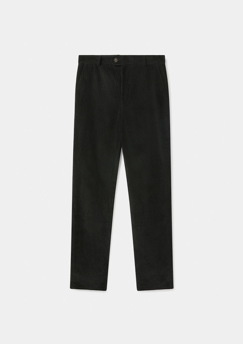 Forest Green Cotton Corduroy Casual Trouser, Casual Trousers - SIRPLUS