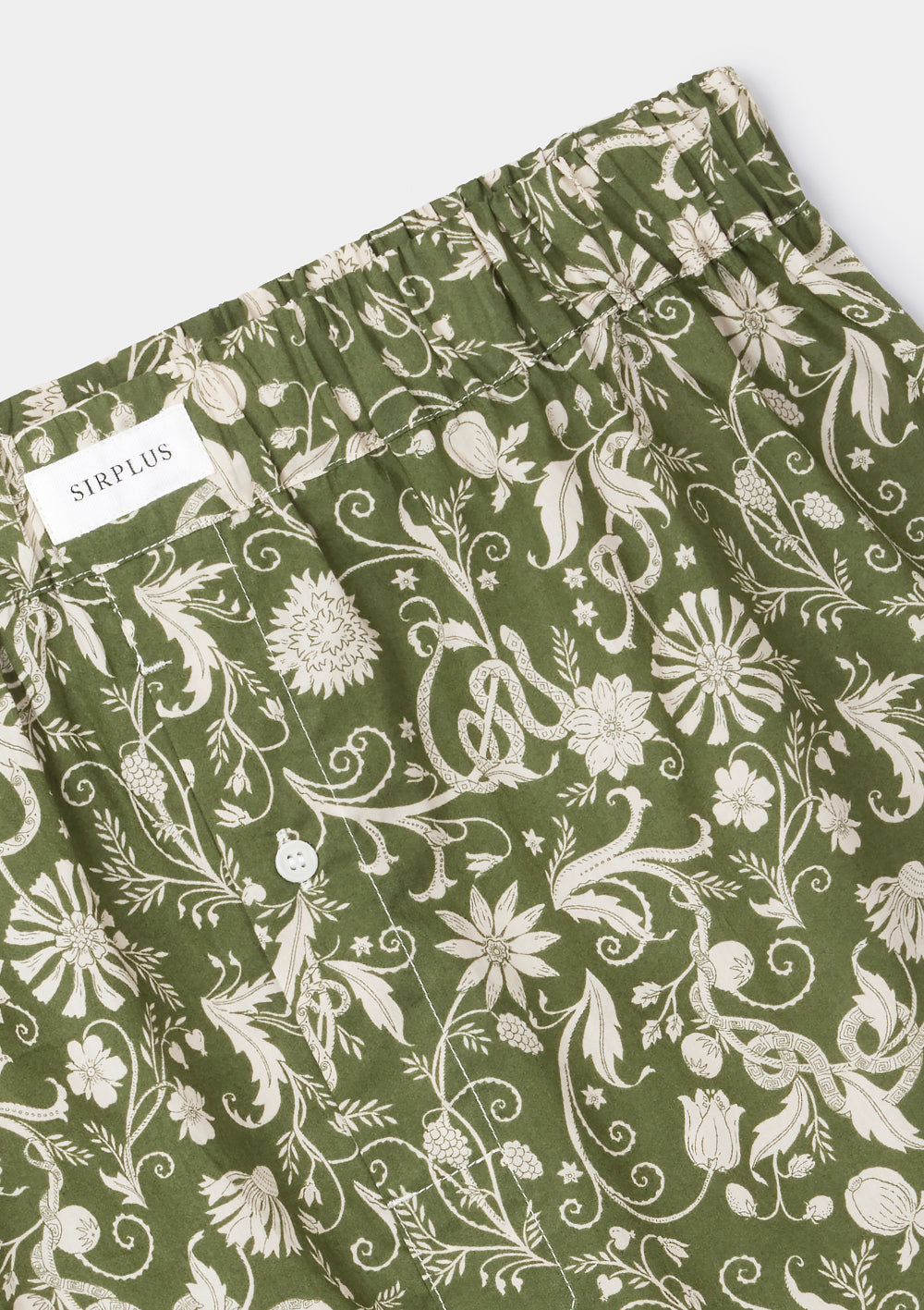 Green Ophidian Boxer Short-Made with Liberty Fabric