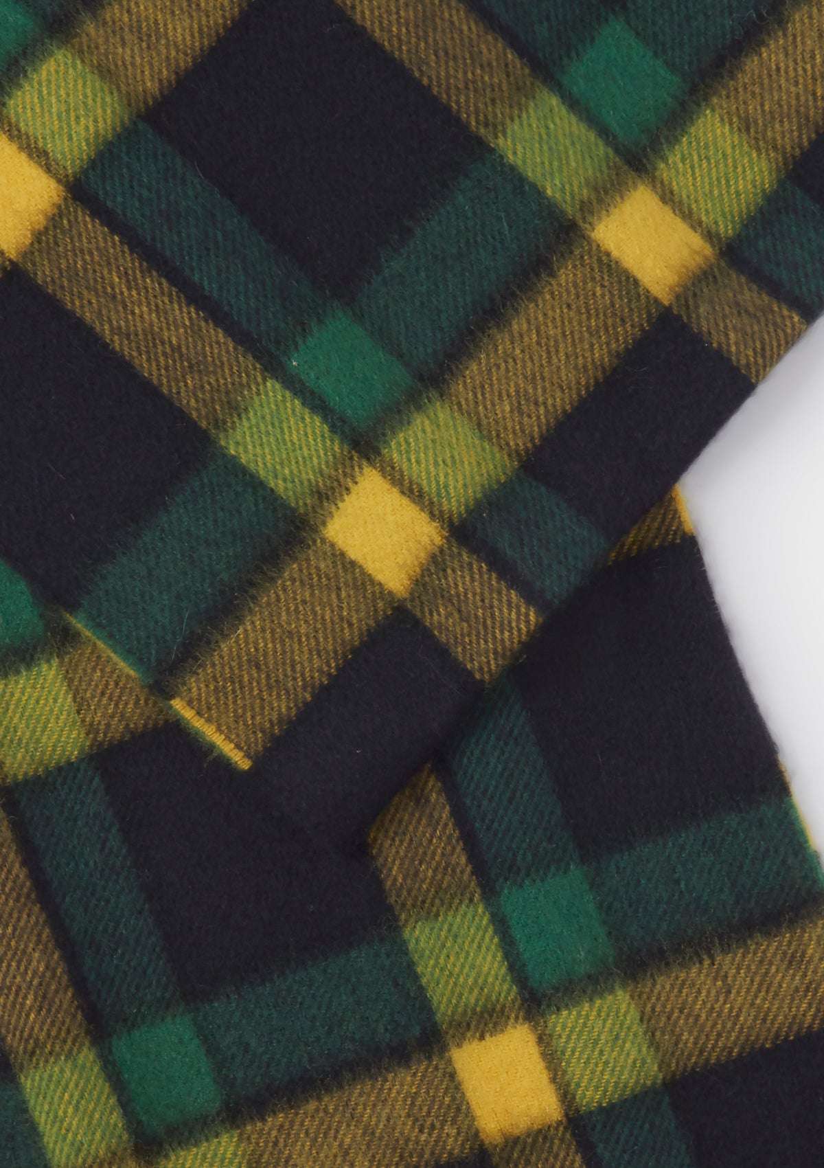 Green & Yellow Check Cashmere Scarf