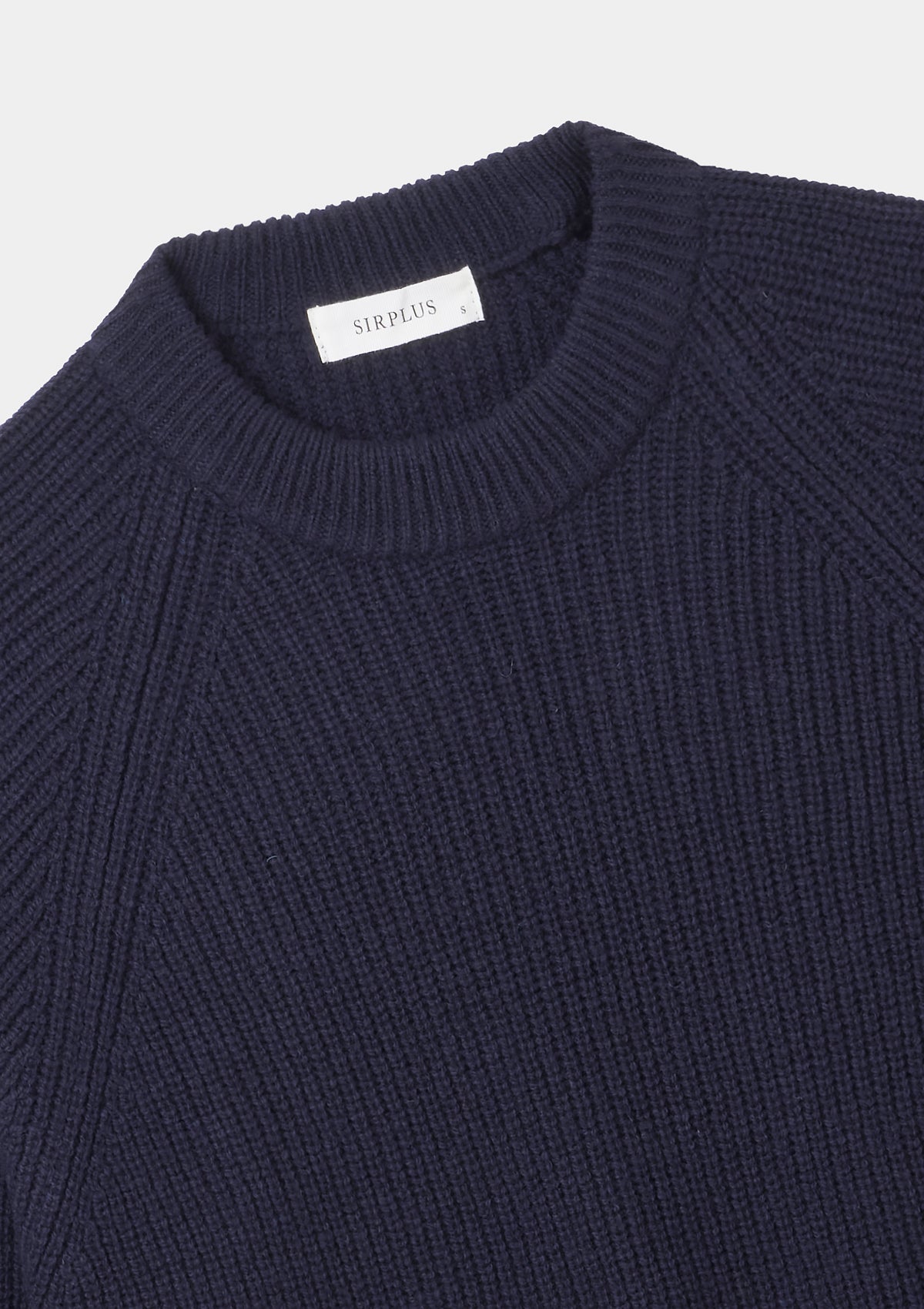 Navy Lambswool Fisherman Jumper