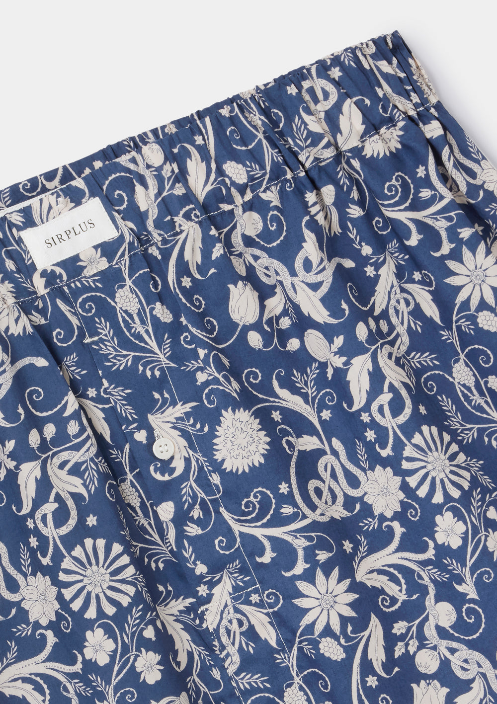 Navy Ophidian Boxer Short-Made with Liberty Fabric