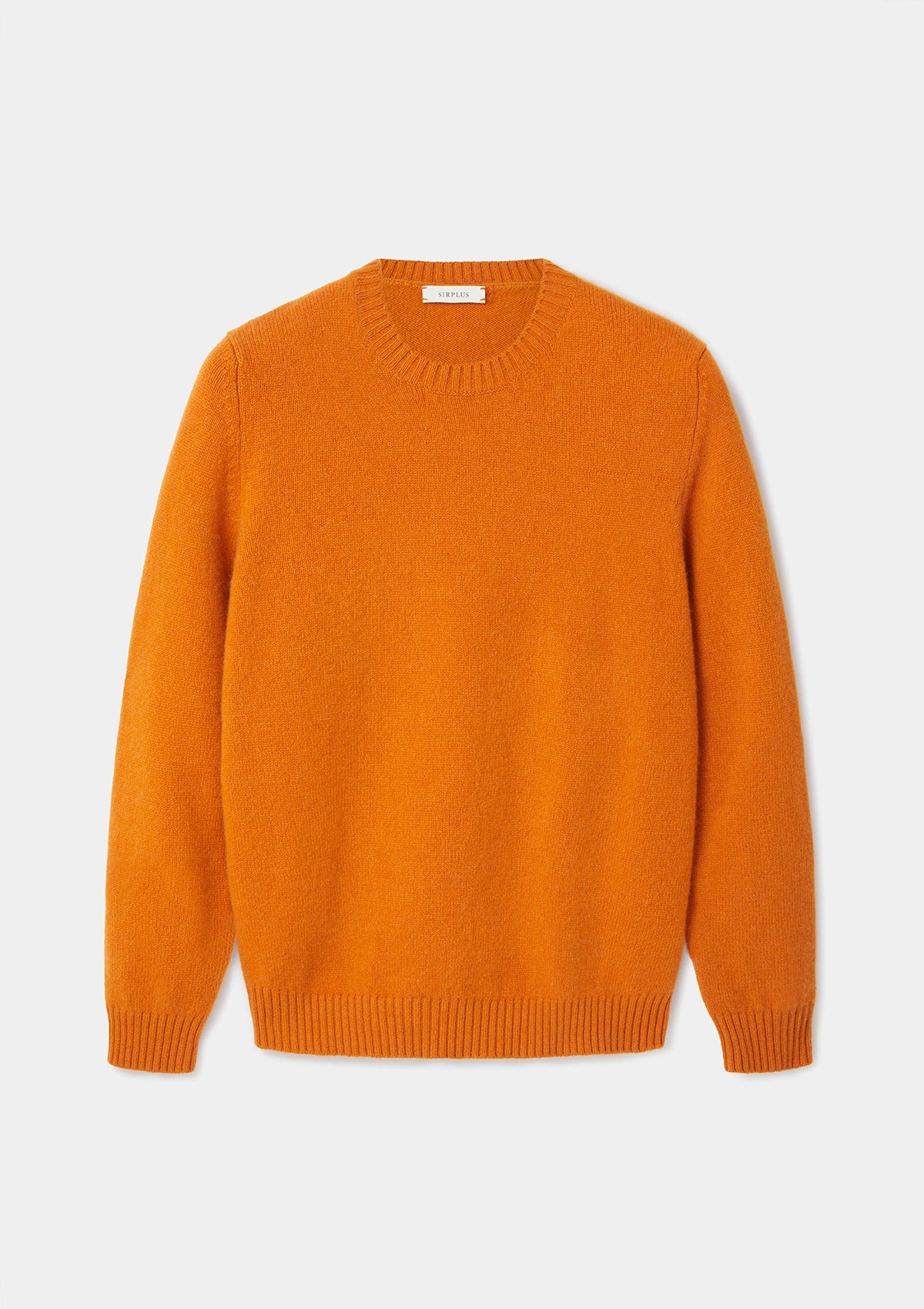 SIRPLUS Orange Italian Cashmere Crewneck Men s Premium Knitwear