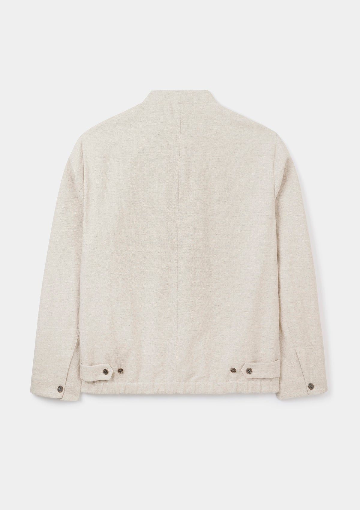 Sand Cotton Linen Nehru Chore Jacket, Nehru Jackets - SIRPLUS