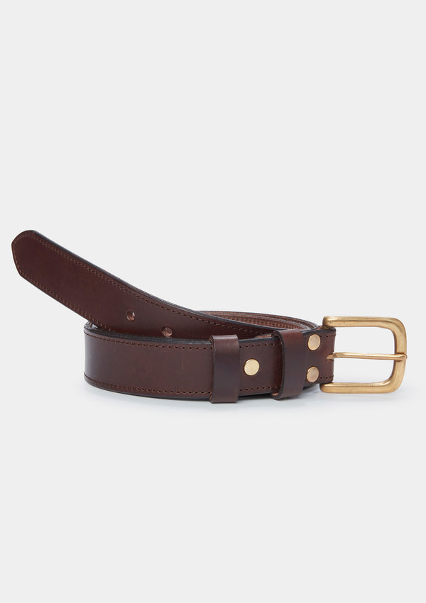 Sirplus x Tanner Bates Brown Leather Belt, Belts - SIRPLUS