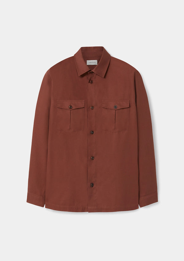 Terracotta Soft Cotton Work Shirt, Overshirt - SIRPLUS