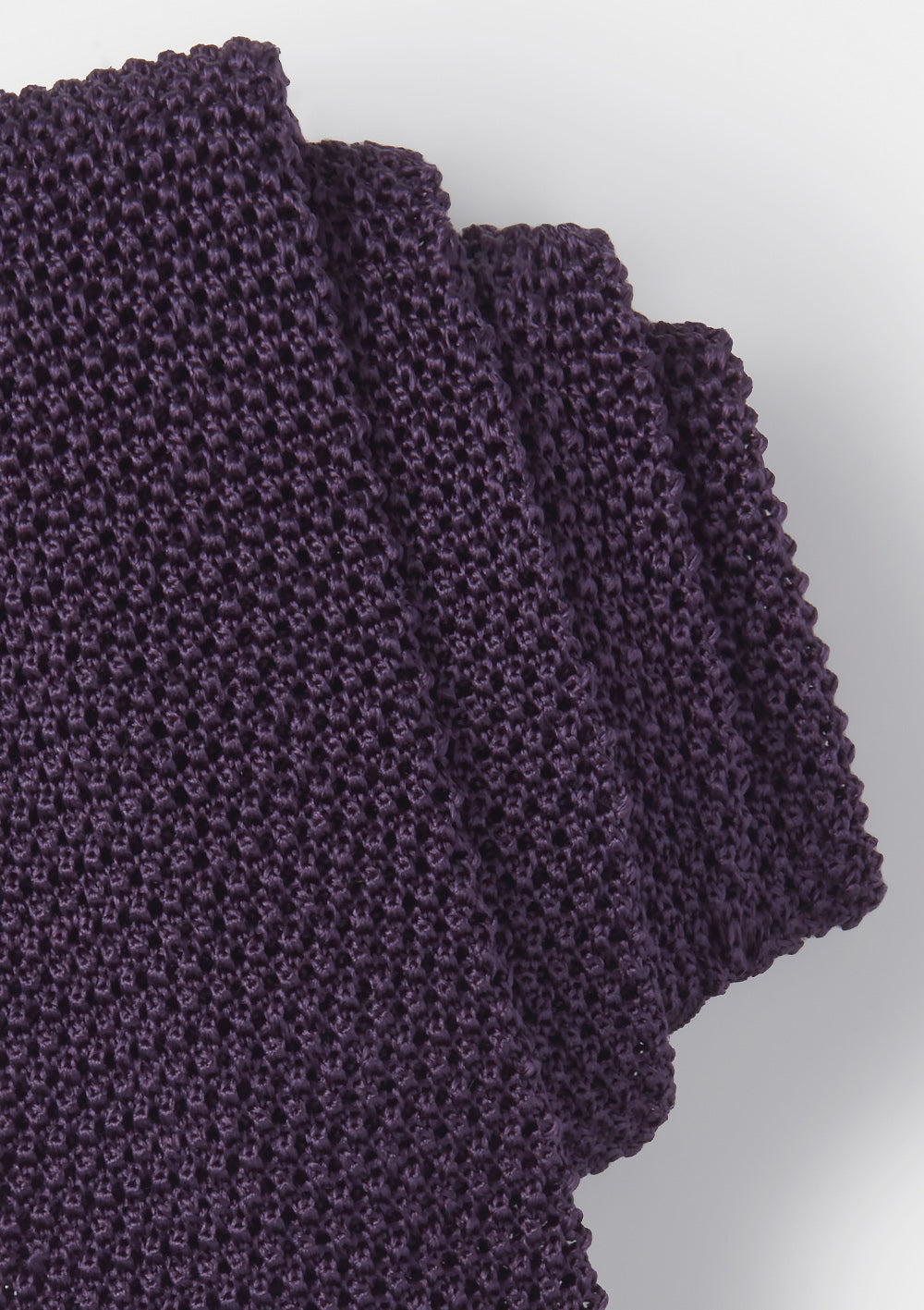 Aubergine Silk Knitted Tie