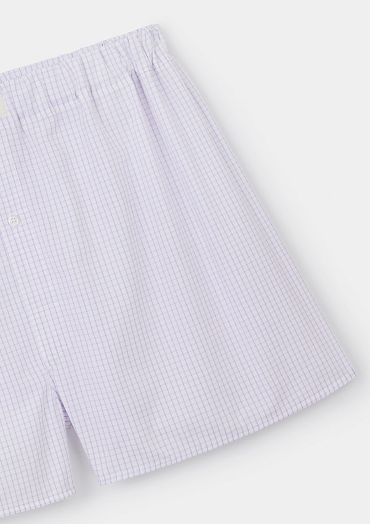 Lilac Check Cotton Boxer Shorts, Boxer Shorts - SIRPLUS