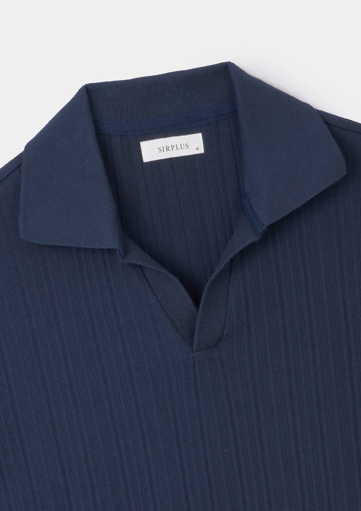 Navy Panel Rib Resort Polo, Polo Shirt - SIRPLUS