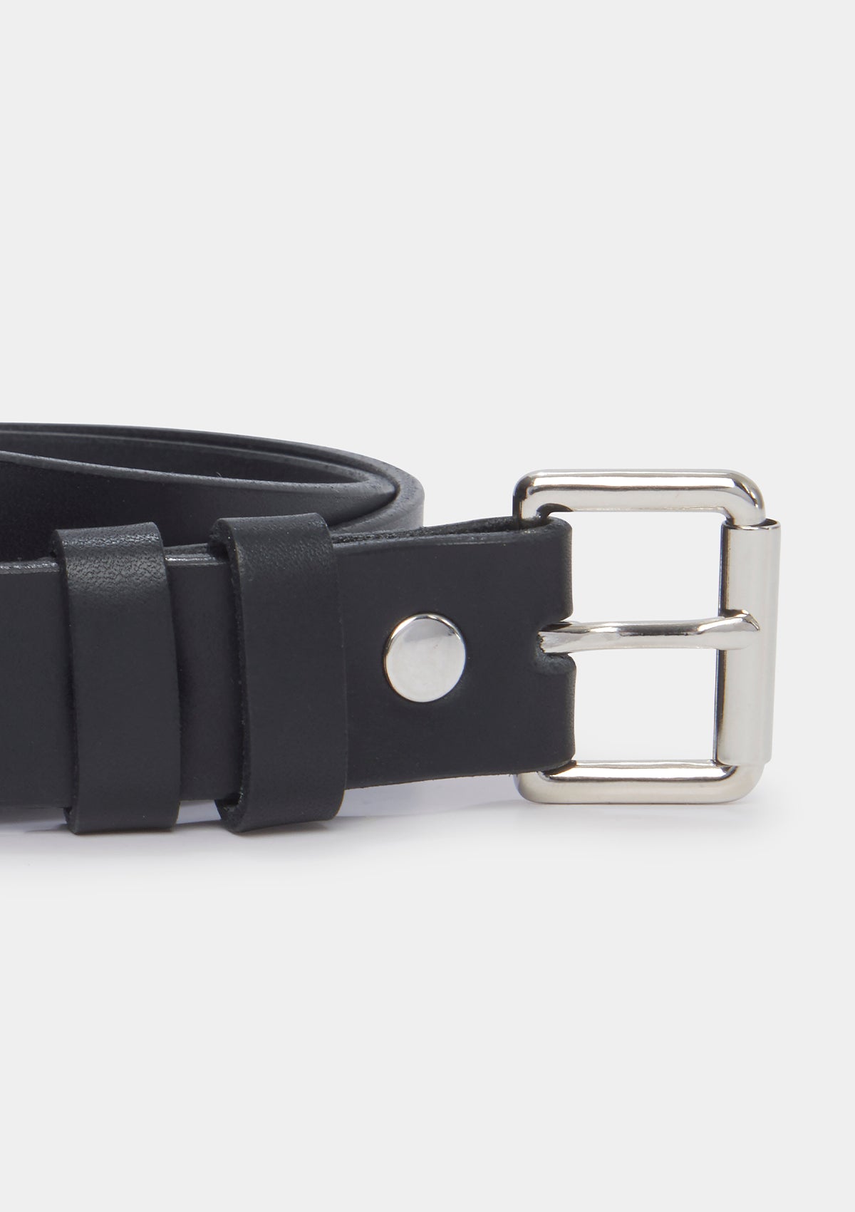 Sirplus x Tanner Bates Black Slim Leather Belt, Belt - SIRPLUS