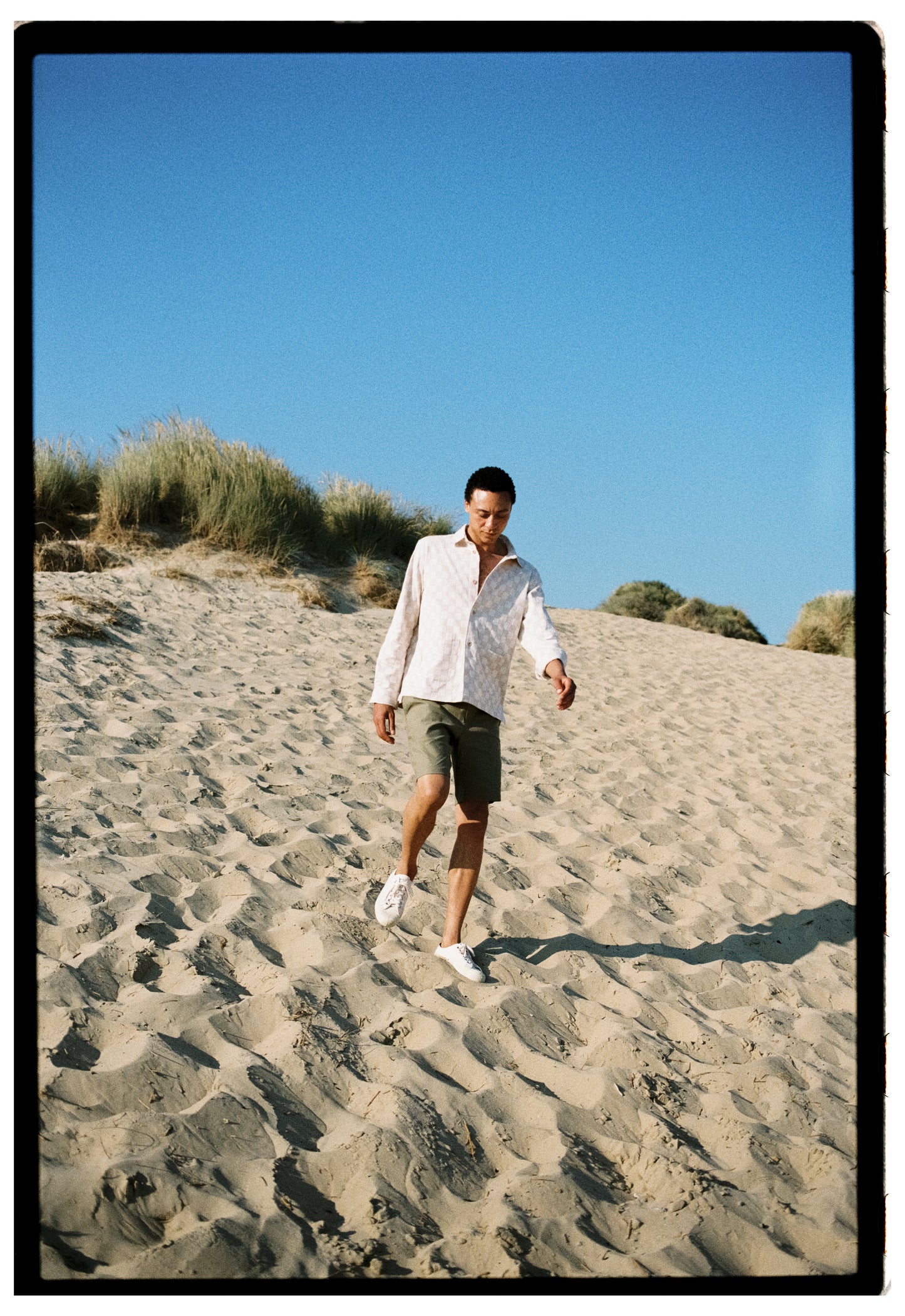 Lichen Green Cotton Linen Drawstring Shorts, Shorts - SIRPLUS