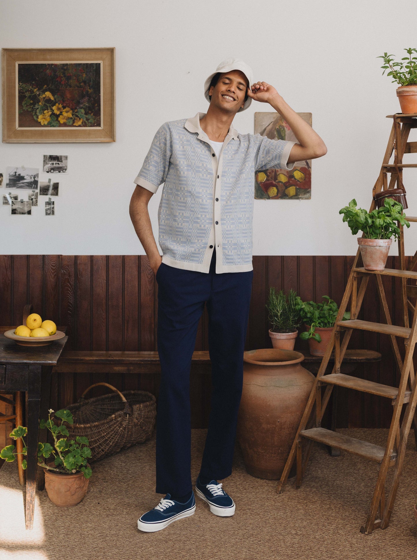 Light Blue Tapestry Jacquard Polo, Polo Shirt - SIRPLUS