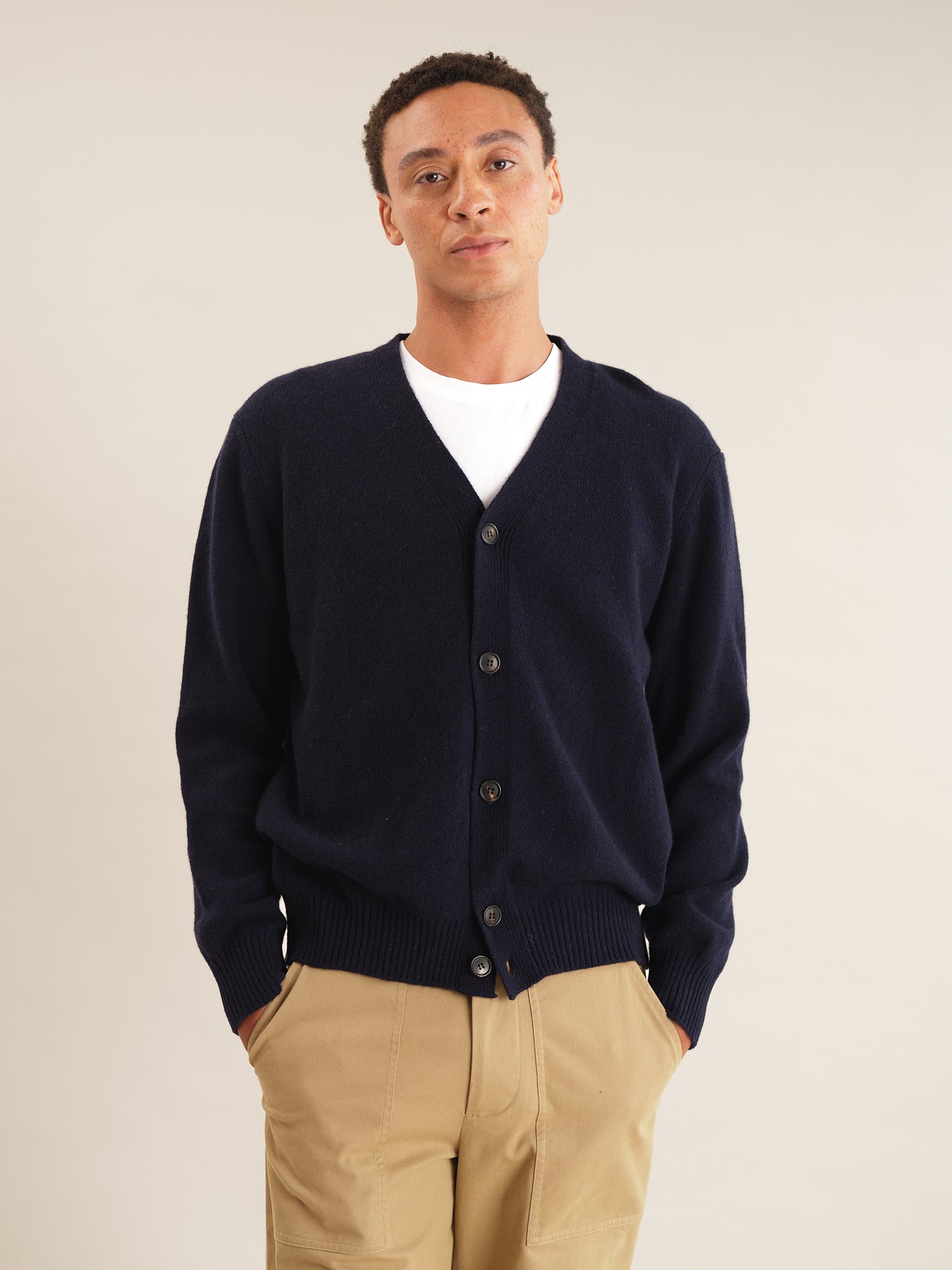Navy Wool Cardigan, Cardigan - SIRPLUS