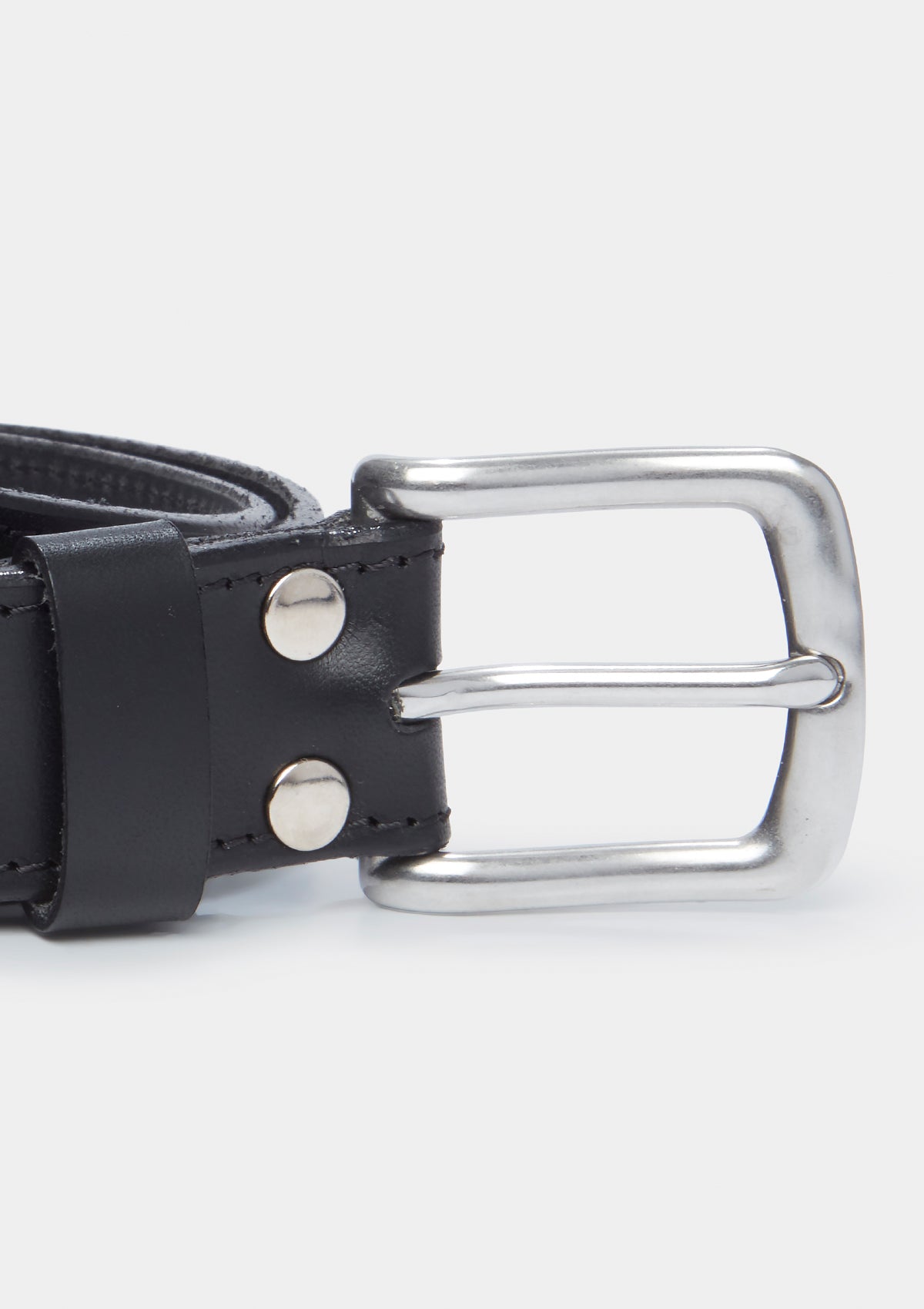 Sirplus x Tanner Bates Black Leather Belt, Belt - SIRPLUS