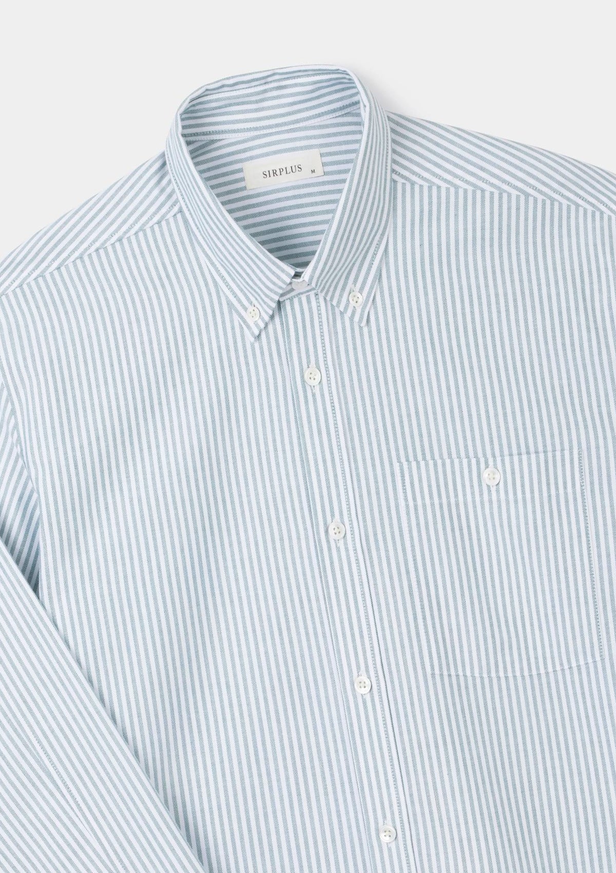 Green Stripe Oxford Button-Down Shirt, Collar Shirt - SIRPLUS