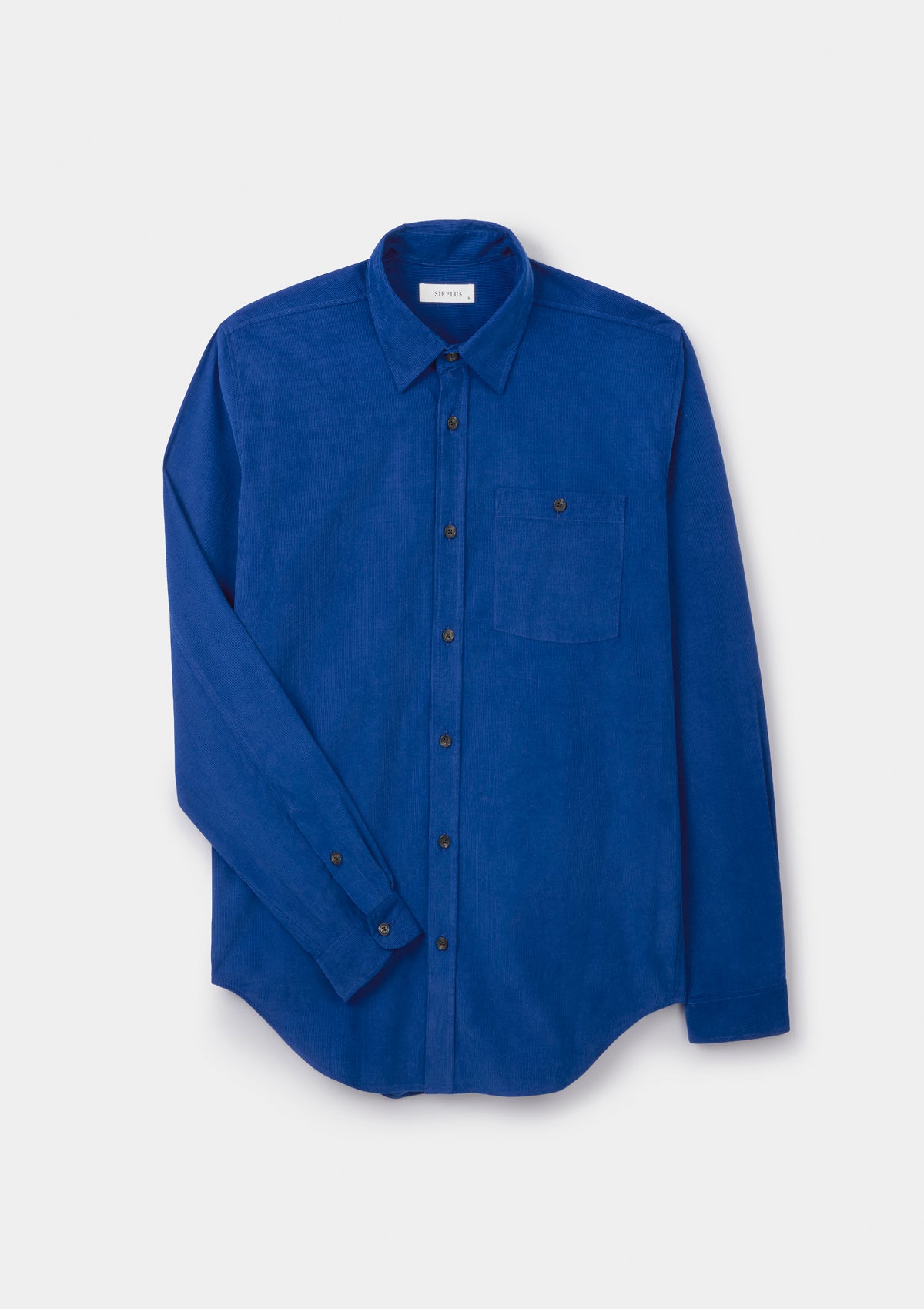 Cobalt Blue Needlecord Collared Shirt | SIRPLUS