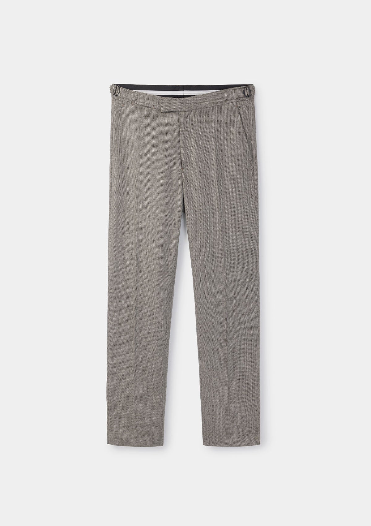 Taupe Virgin Wool Suit Trousers