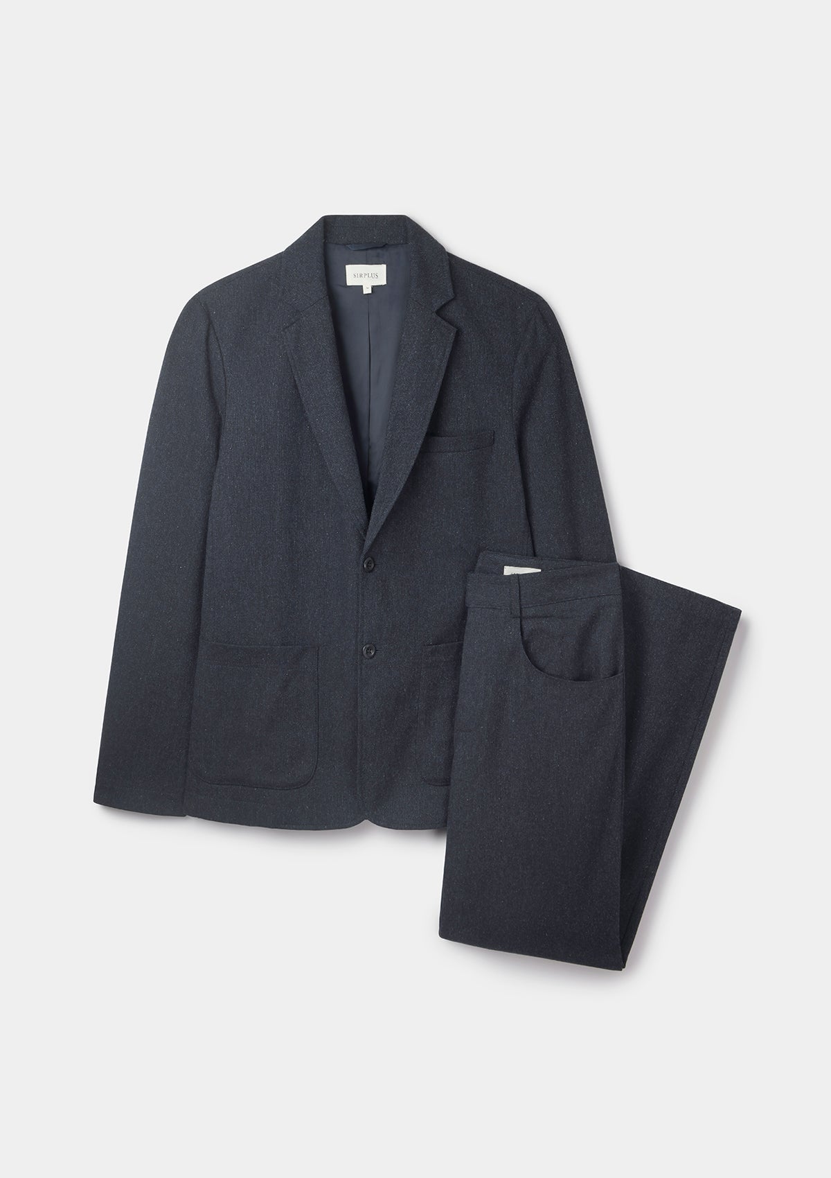 Navy Wool Silk Blazer, Blazer - SIRPLUS