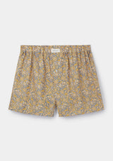 Theodore Manor Yellow Boxer Shorts - Made with Liberty Fabric, Boxer Shorts - SIRPLUS
