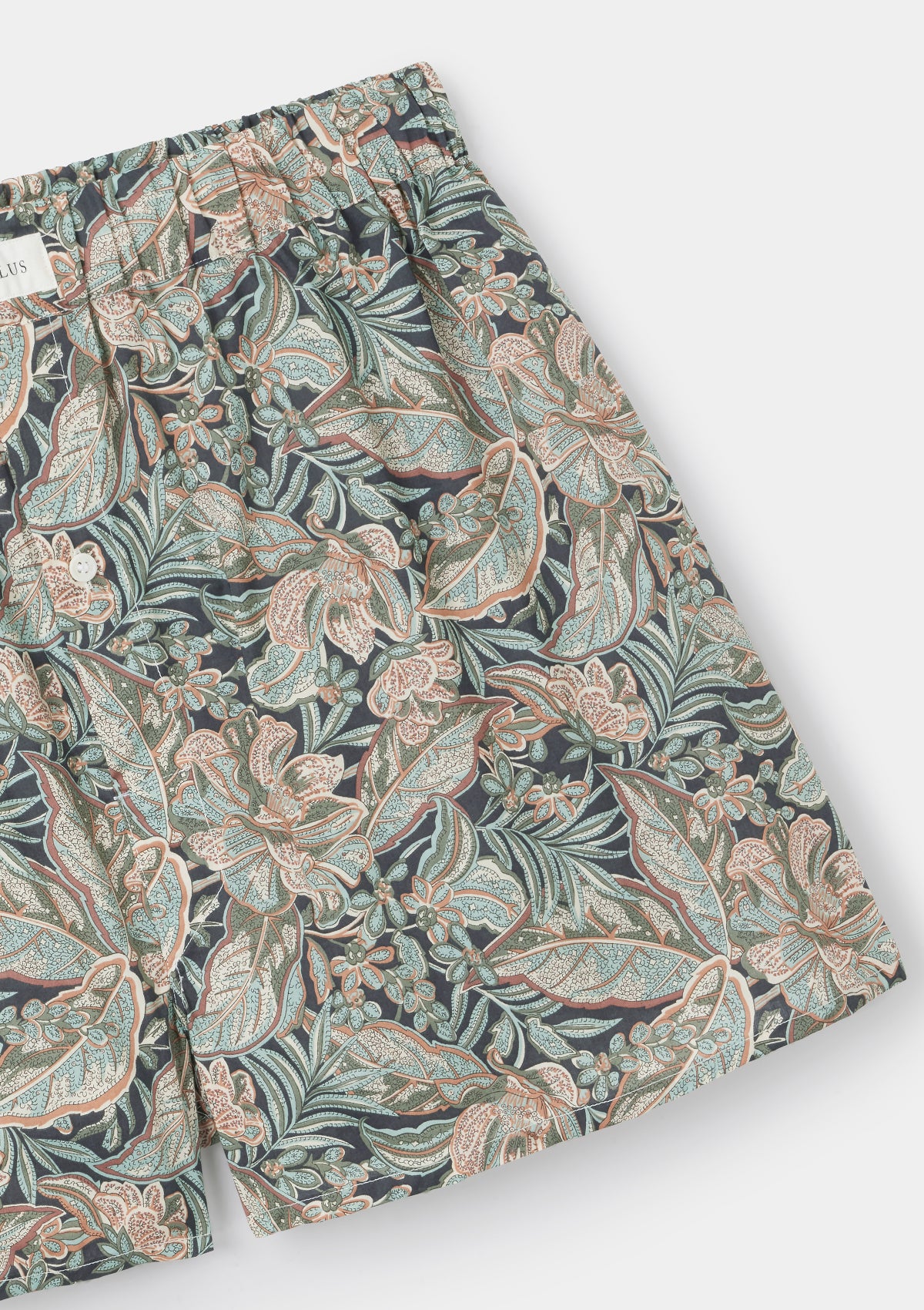 Green Hawaiian Paisley Boxer Shorts  - Made with Liberty Fabric