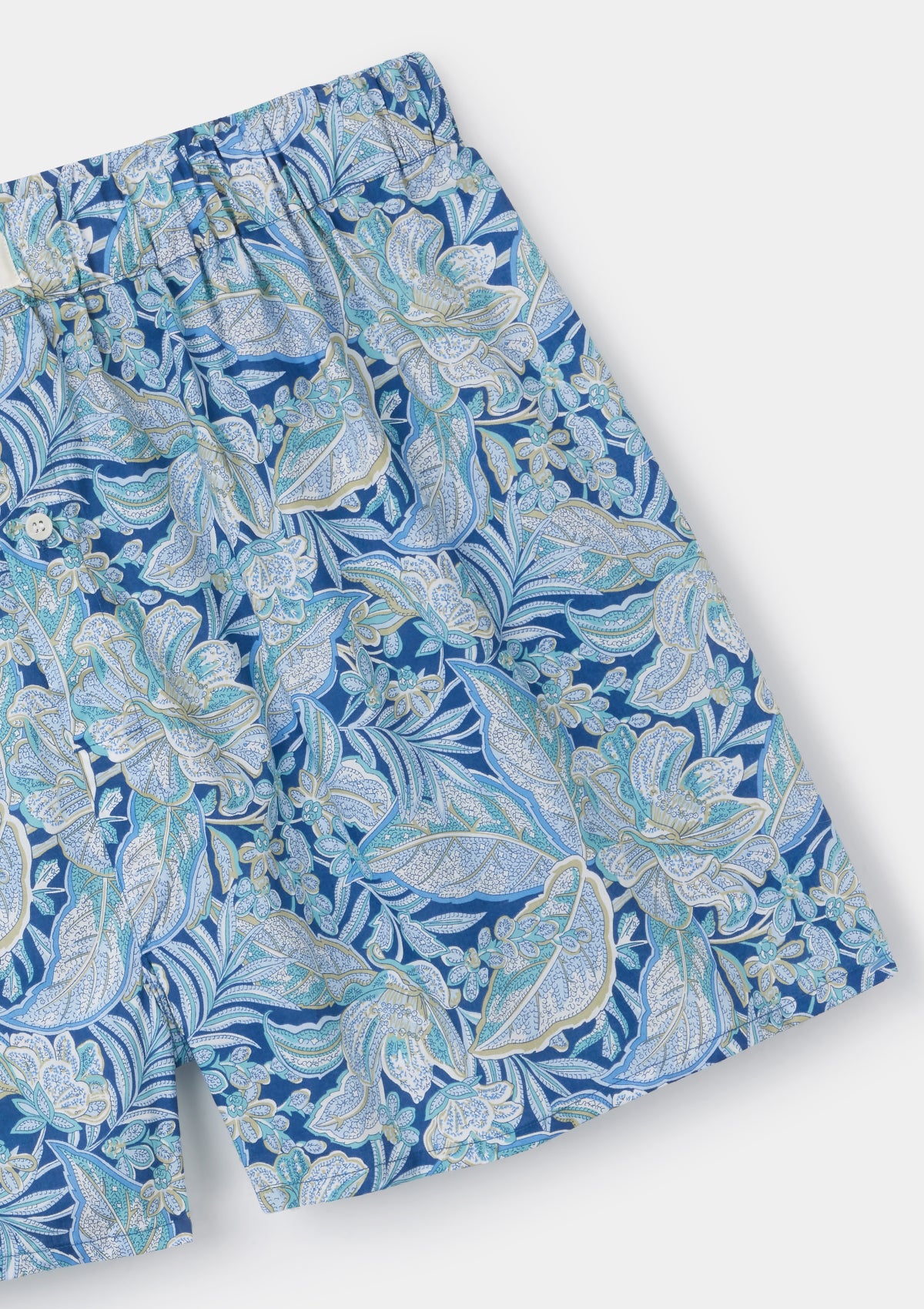 Blue Hawaiian Paisley Boxer Shorts  - Made with Liberty Fabric