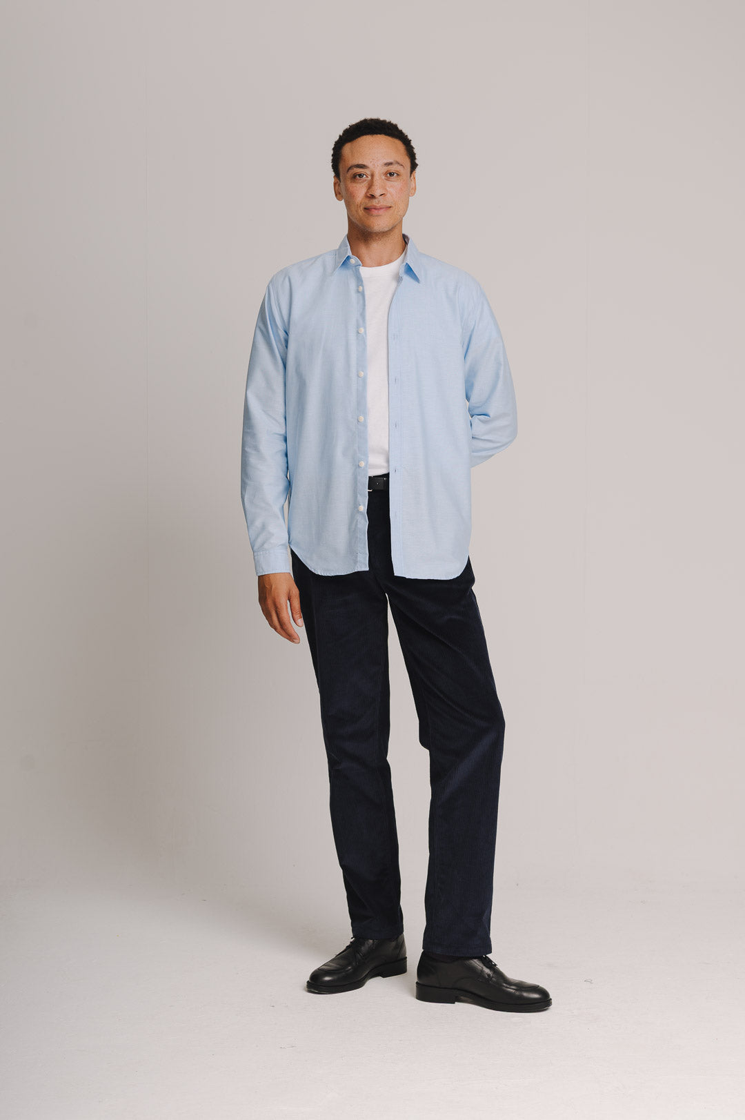 Pale Blue Oxford Collared Shirt