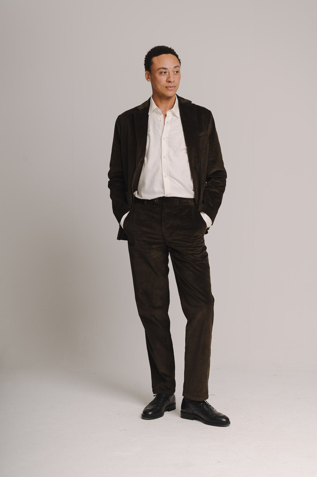 Coffee Cotton-Corduroy Blazer