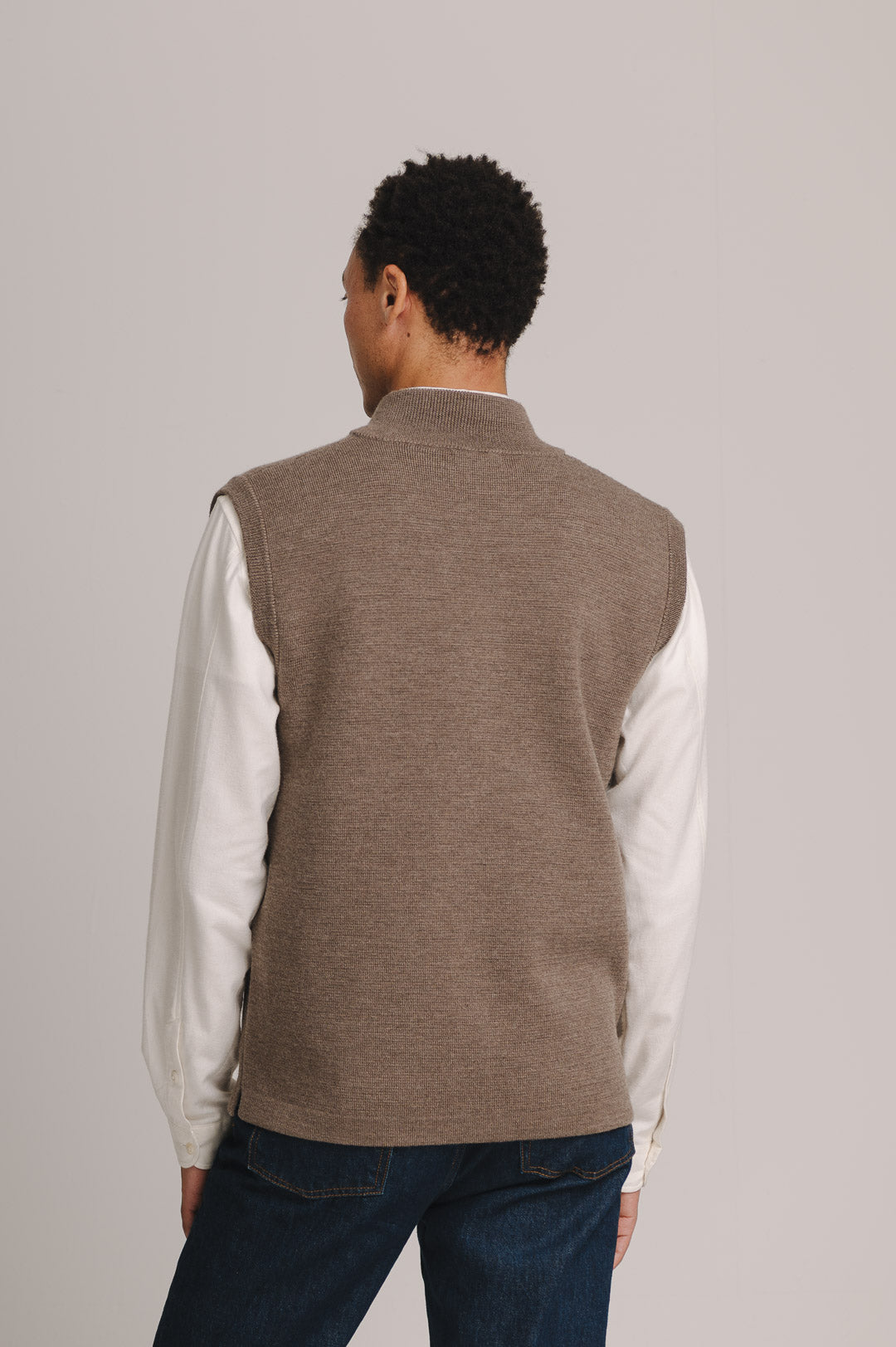Oatmeal Merino Knit Gilet | SIRPLUS