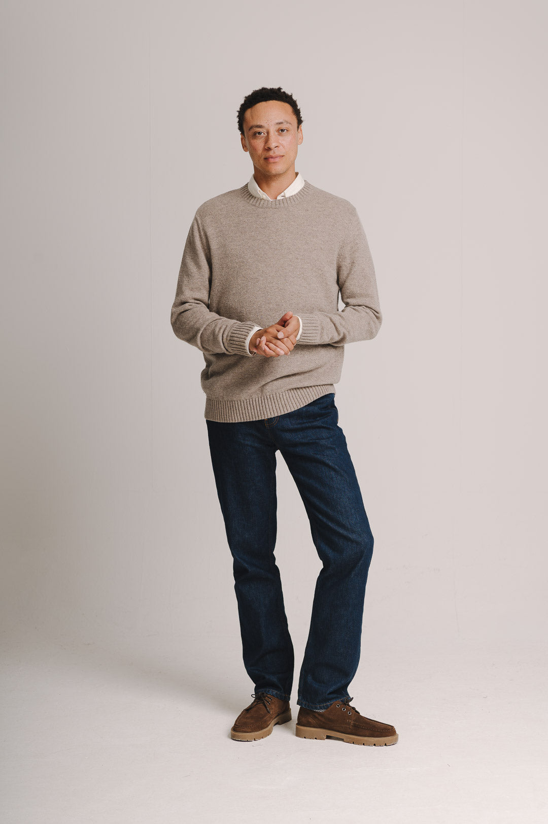Oat Lambswool Crew Neck Jumper