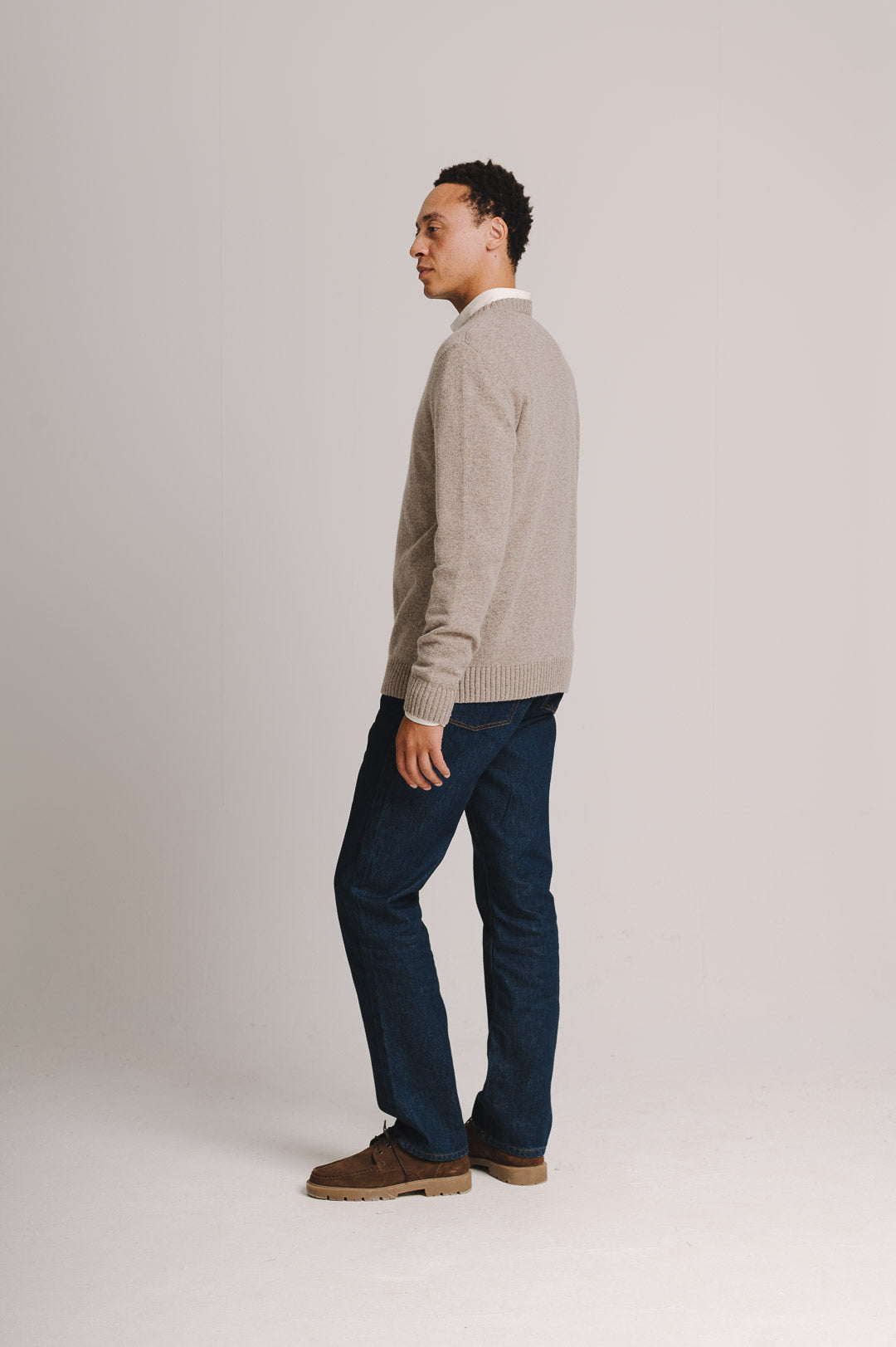 Oat Lambswool Crew Neck Jumper