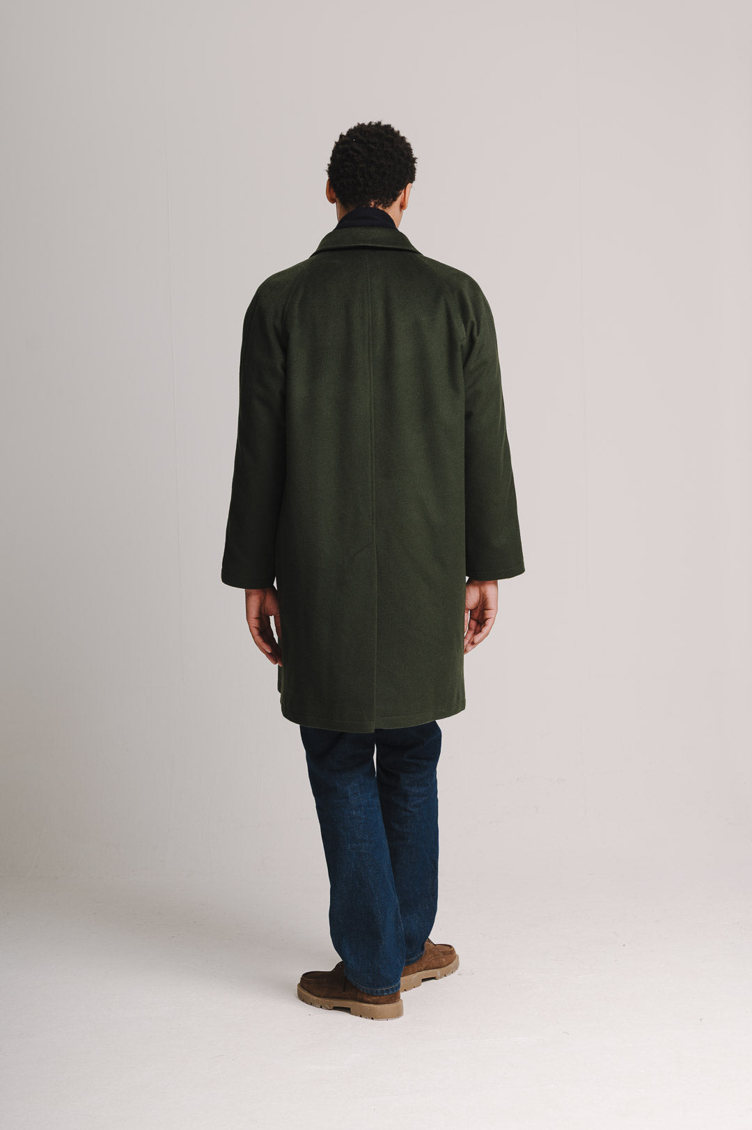 Juniper Green Cashmere Overcoat