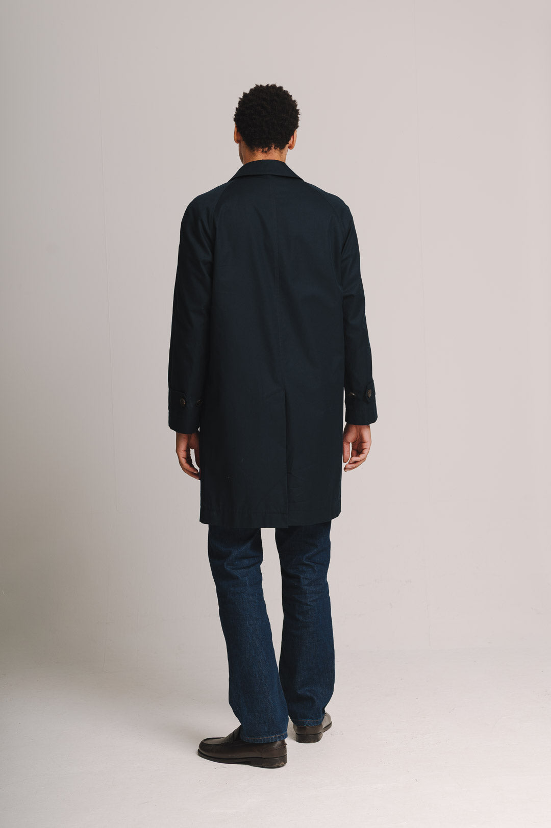 Navy Ventile Cotton Mac