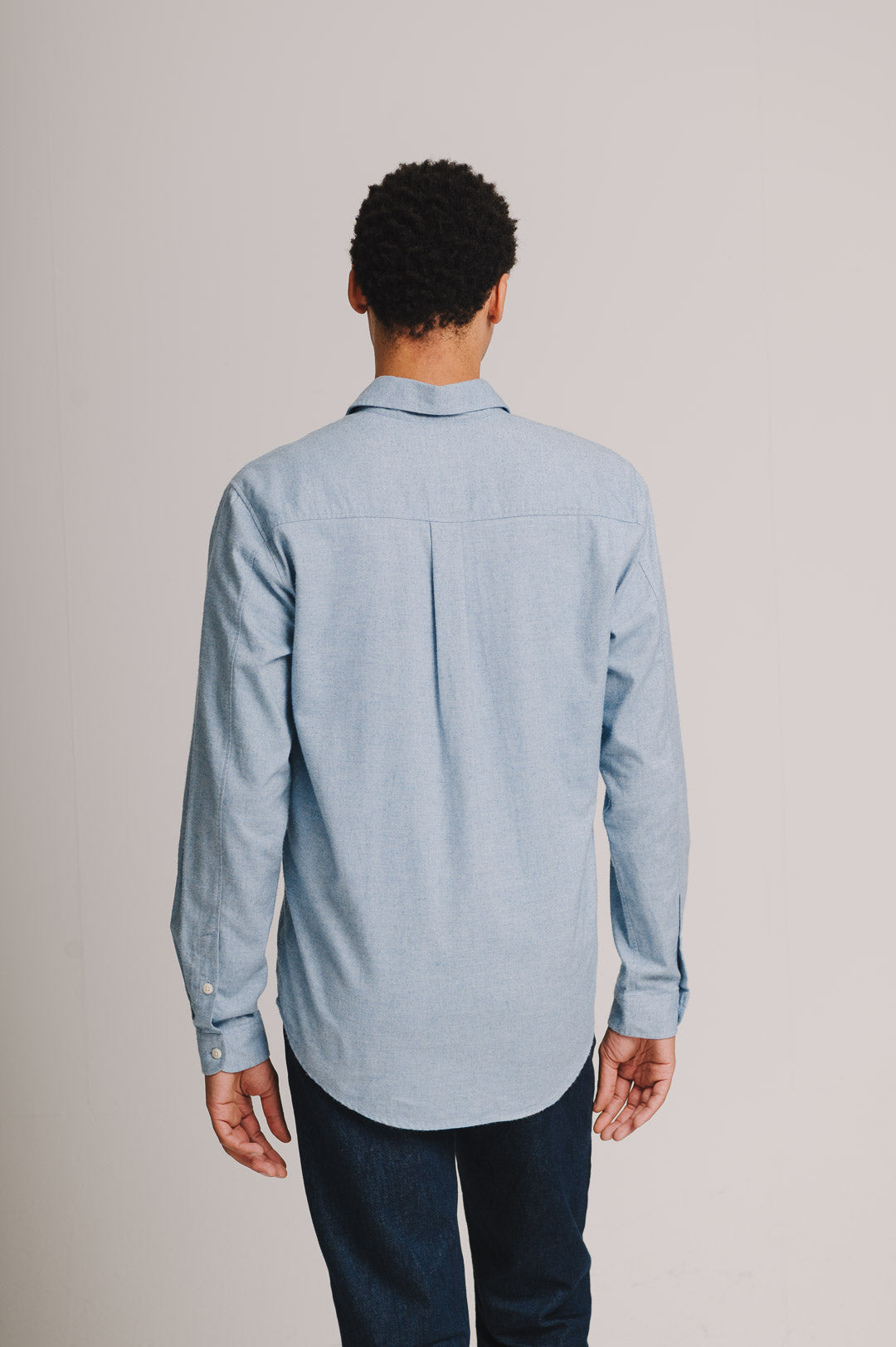 Blue Cotton Cashmere Shirt