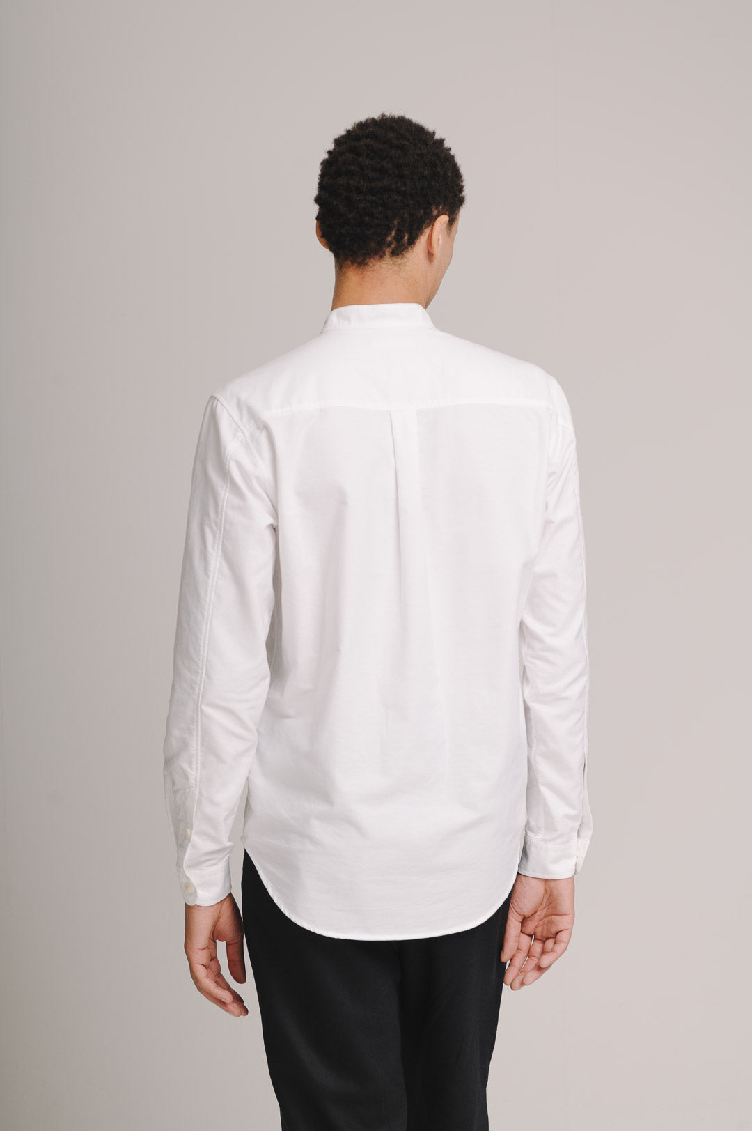 White Oxford Grandad Shirt