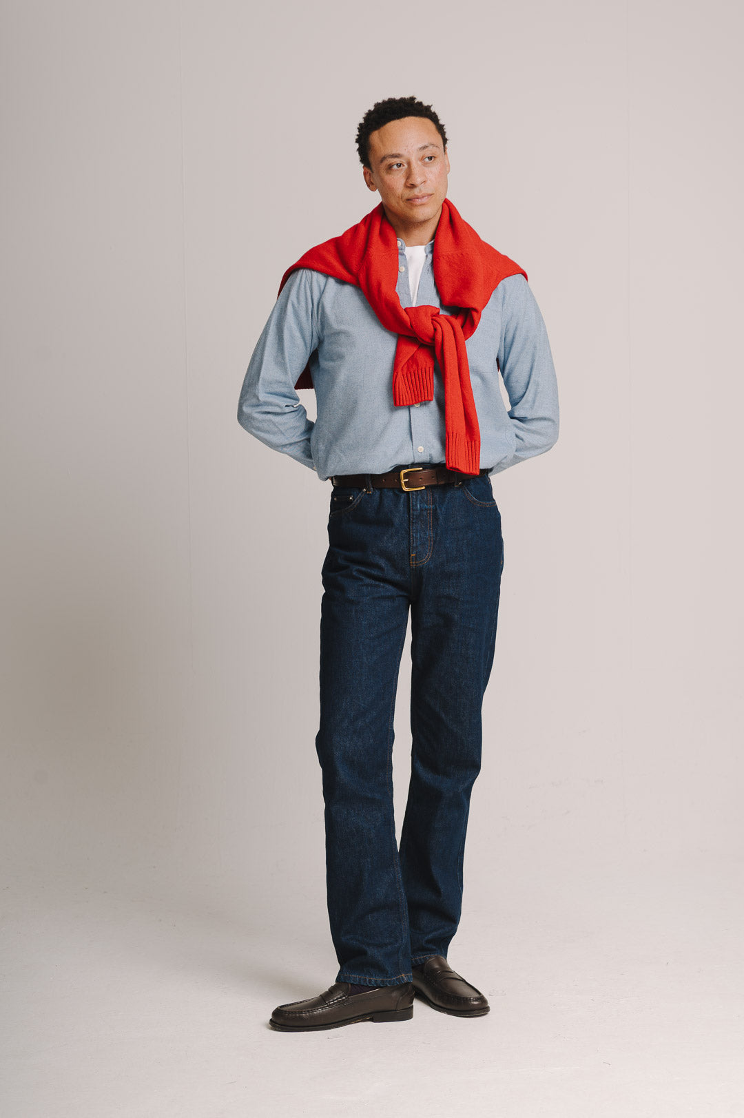 Blue Cotton Cashmere Shirt